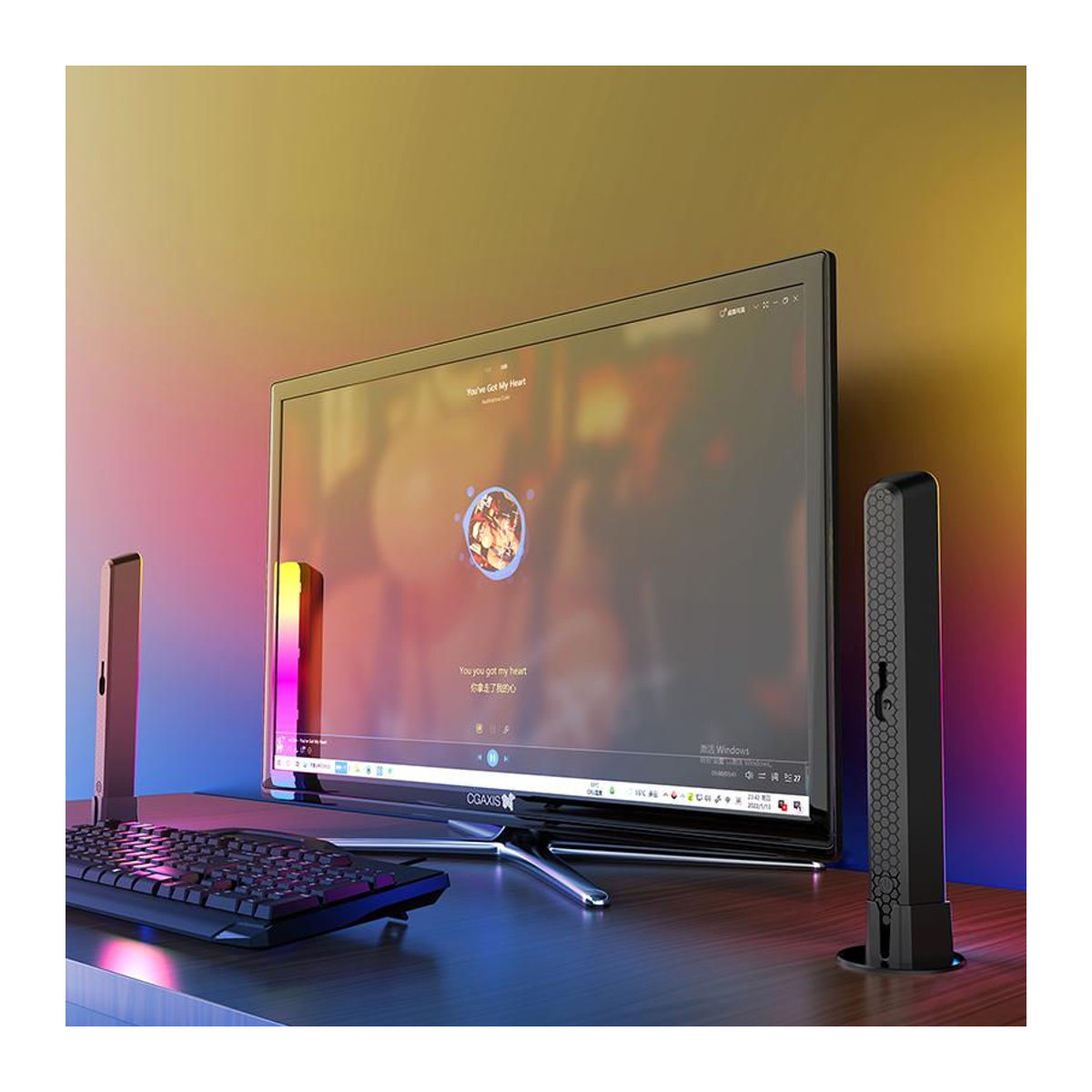 iMICE RGB LED Tischlampe in Bunt mit Musikfunktion und modernem Design aus Kunststoff - Bild 7