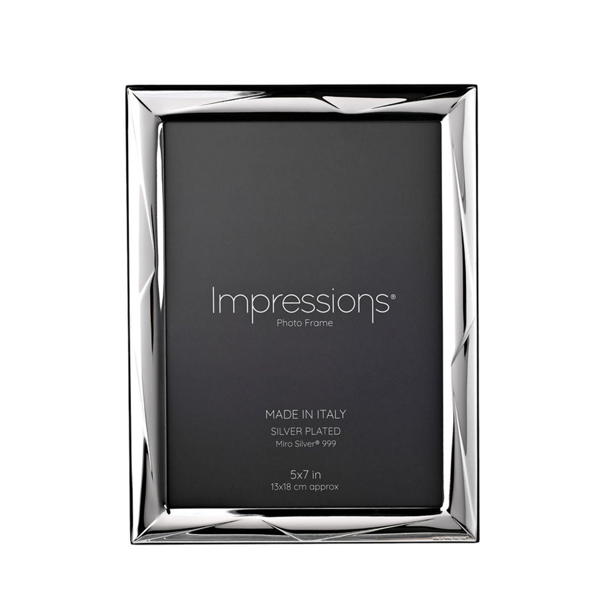 Impressions Geometrischer Fotorahmen aus Metall und Holz in Silber, Tischaufsteller für 13 x 18 cm - Bild 4