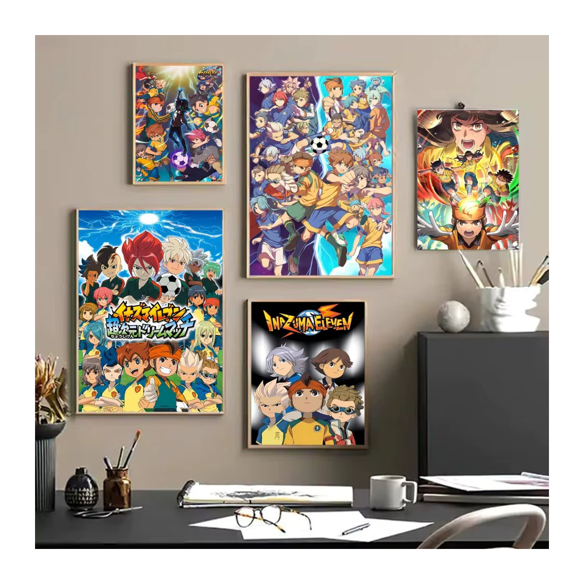 Inazuma Eleven Selbstklebendes Kunstposter Porträt auf weißem Kraftpapier für deine Wanddekoration - Bild 2