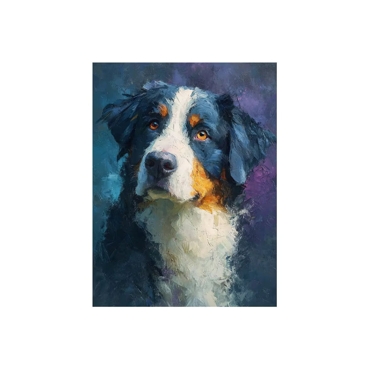 Individuelles Aquarell-Welpen Poster als rahmenlose Leinwandmalerei in Mehrfarbig für deine Tierkunst-Dekoration - Bild 6