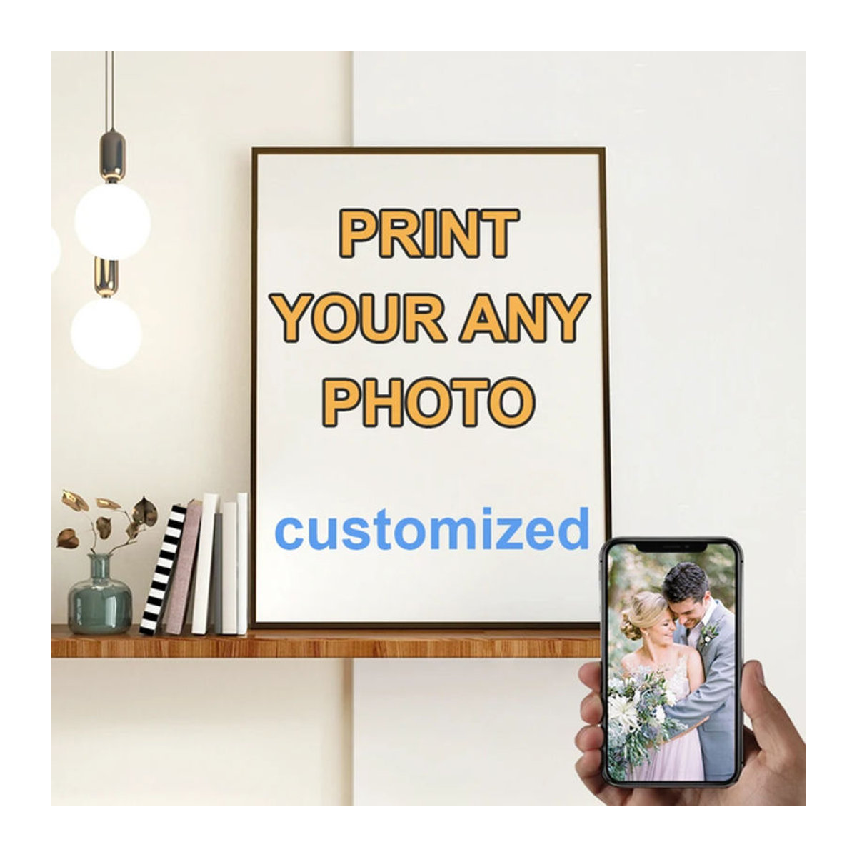 Individuelles Leinwandposter mit Foto als moderne Wandkunst für dein Wohnzimmer in Weiß und Hochformat - Bild 1
