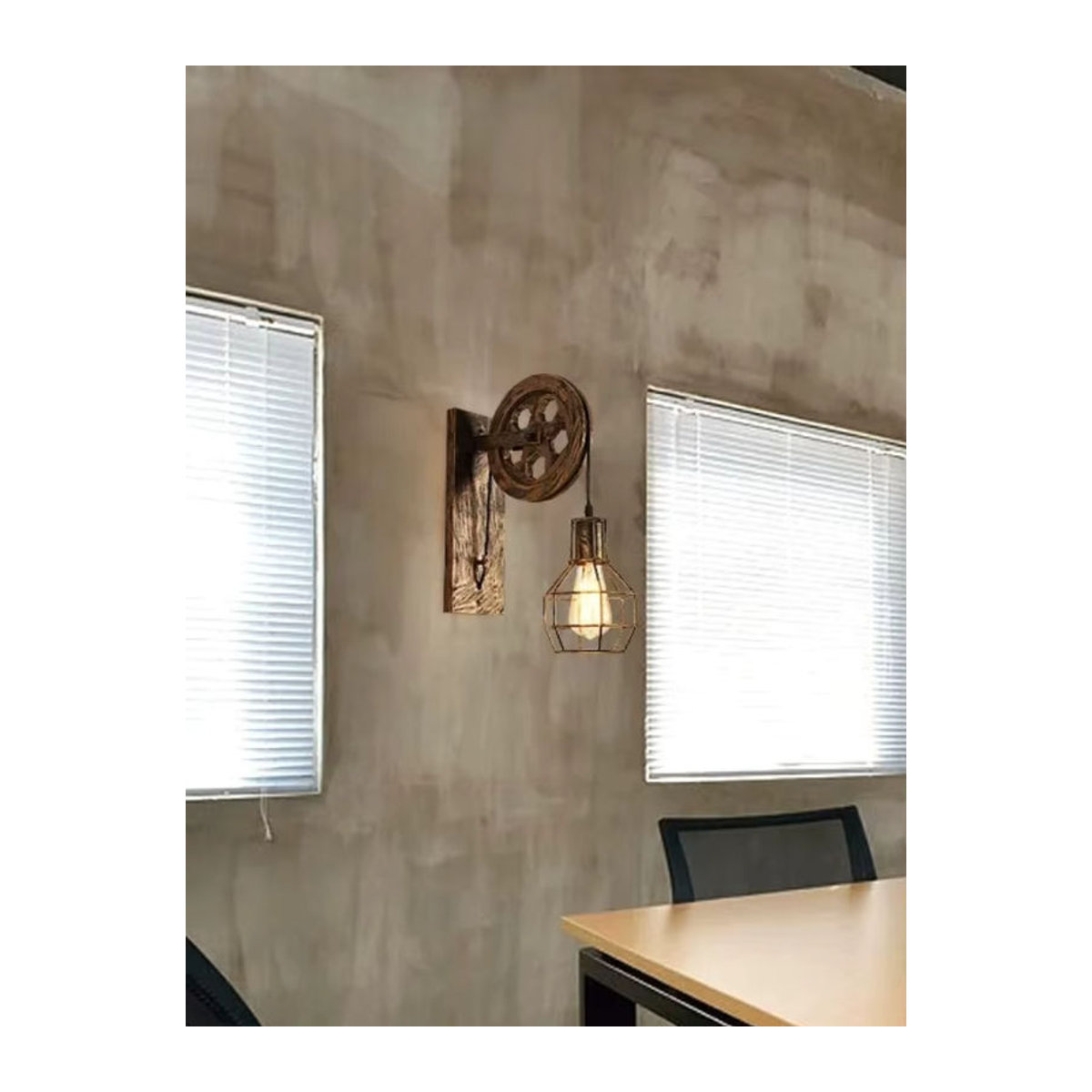 Industrielle LED Wandleuchte im Retro-Design aus Metall, Braun - Bild 6