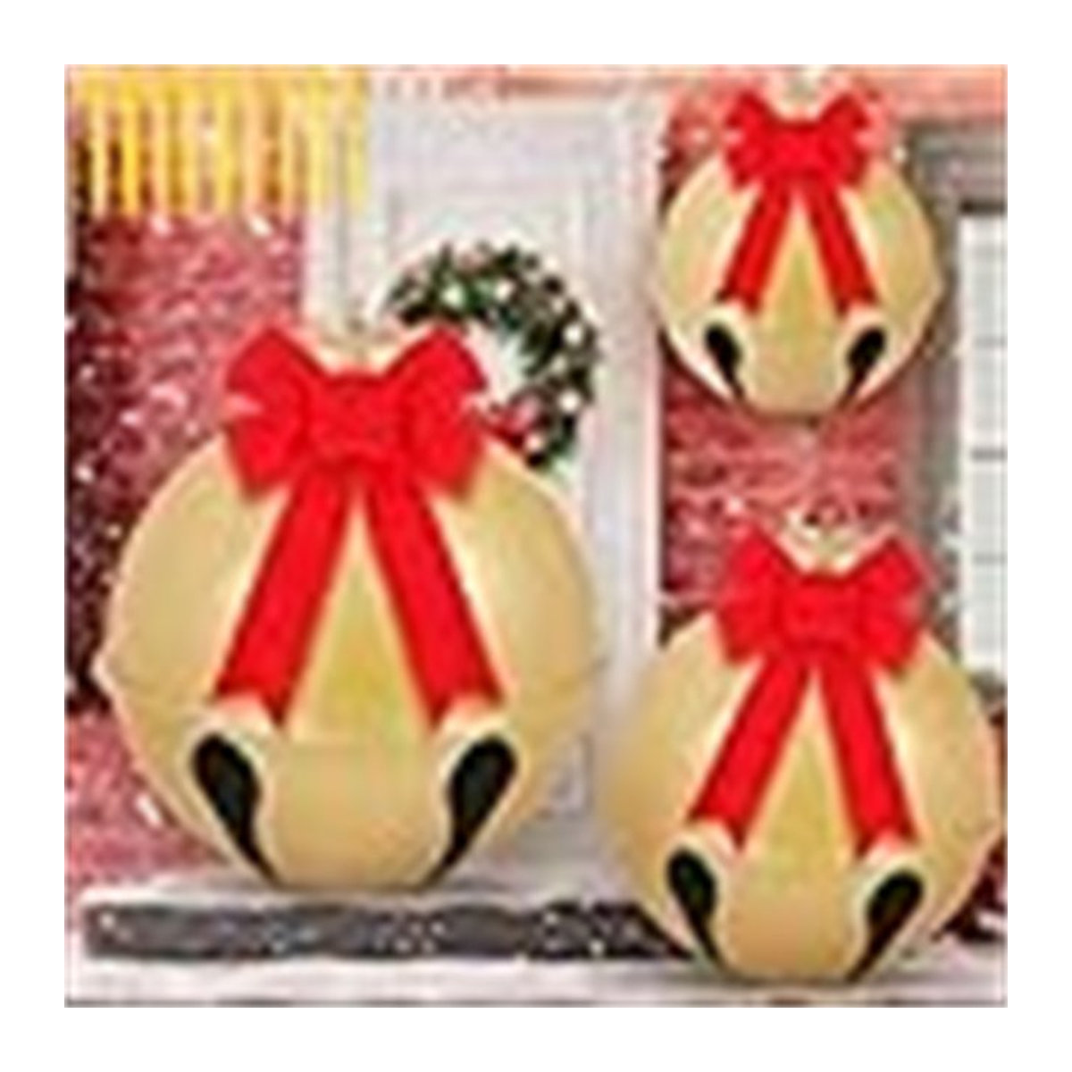 Inflatable Kingdom Goldene Aufblasbare Weihnachtsglocke aus Kunststoff als Hängeornament für Outdoor und Indoor - Bild 1