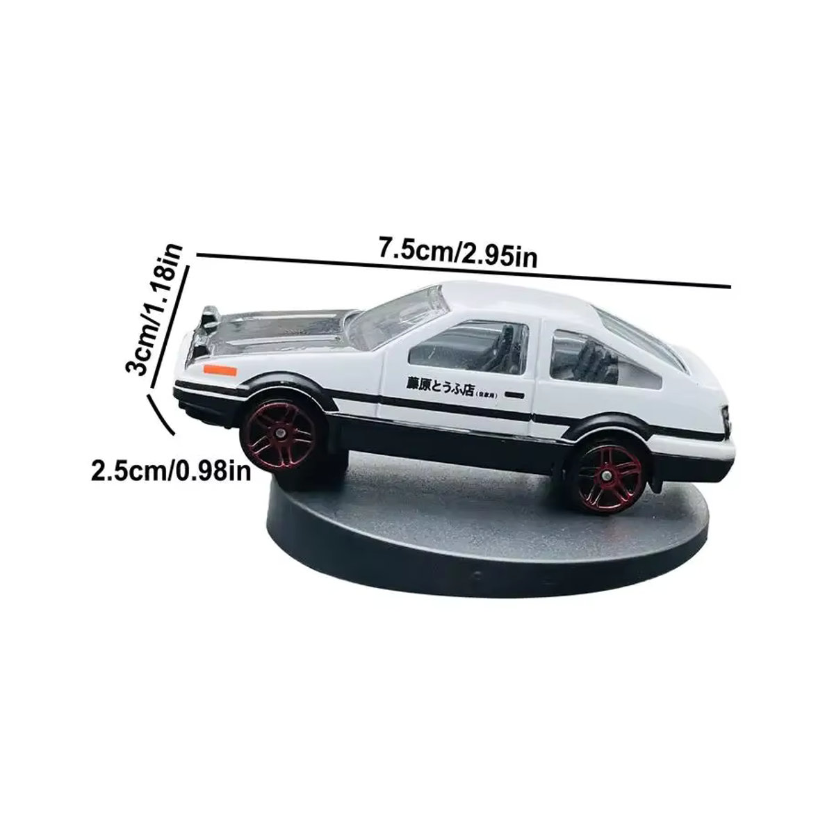 Initial D AE86 Fujiwara Rennwagen-Modell Drift-Auto-Statue als Dekoration für Mittelkonsole und Armaturenbrett in Weiß - Bild 6