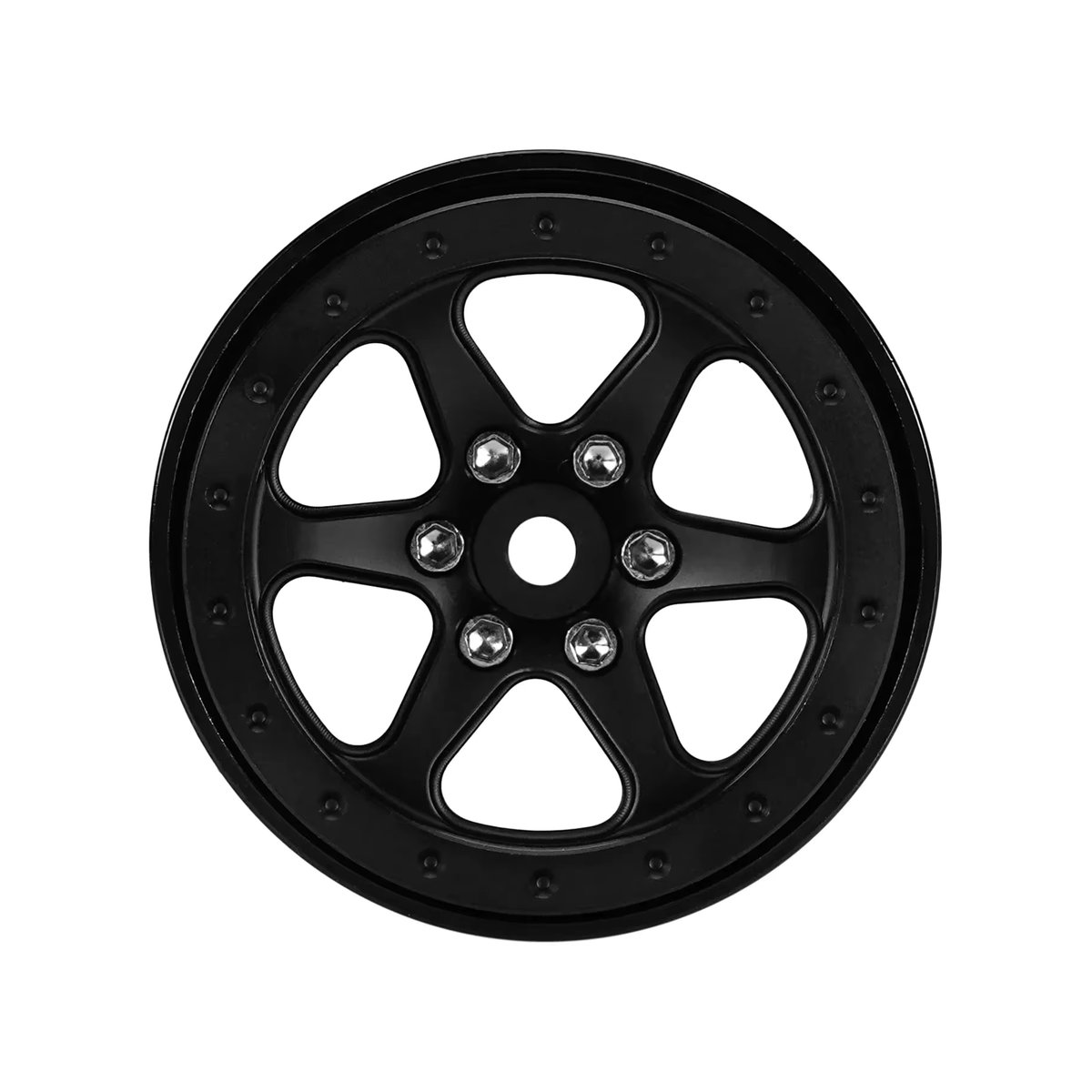 INJORA 1,3 Zoll Beadlock-Räder aus Aluminium in Schwarz mit negativem Versatz für 1/24 und 1/18 RC Crawler (W1309) - Bild 4
