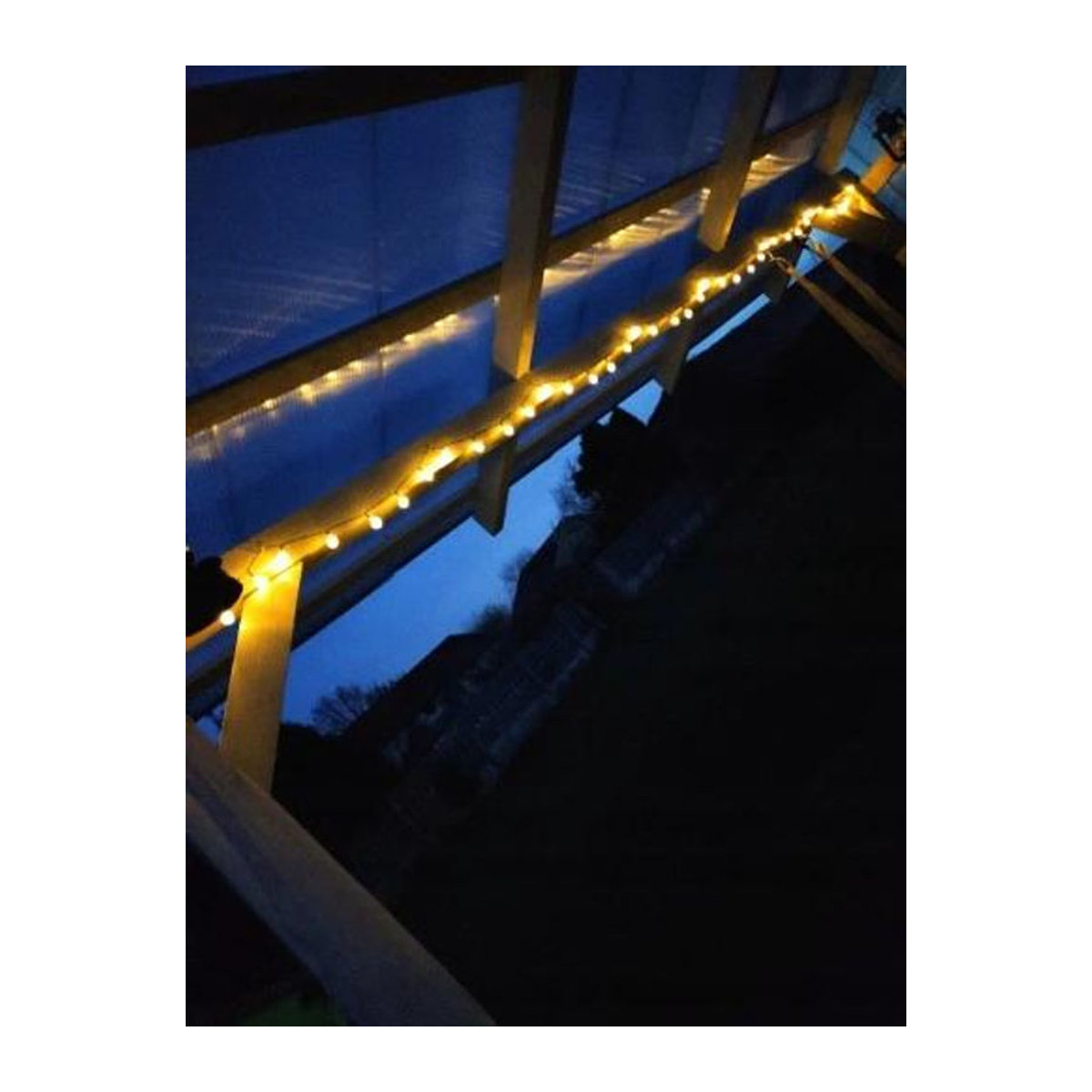 Inna Solar Garten-Lichterkette mit warmweißen LED-Kugeln in Weiß - Bild 2