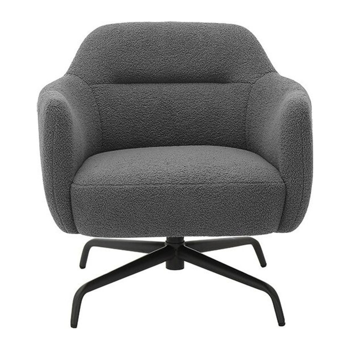 iNNoSeat by MCA + TAJO Drehstuhl mit Armlehnen in Anthrazit und Schwarz aus Polyester und Bouclé - Bild 1