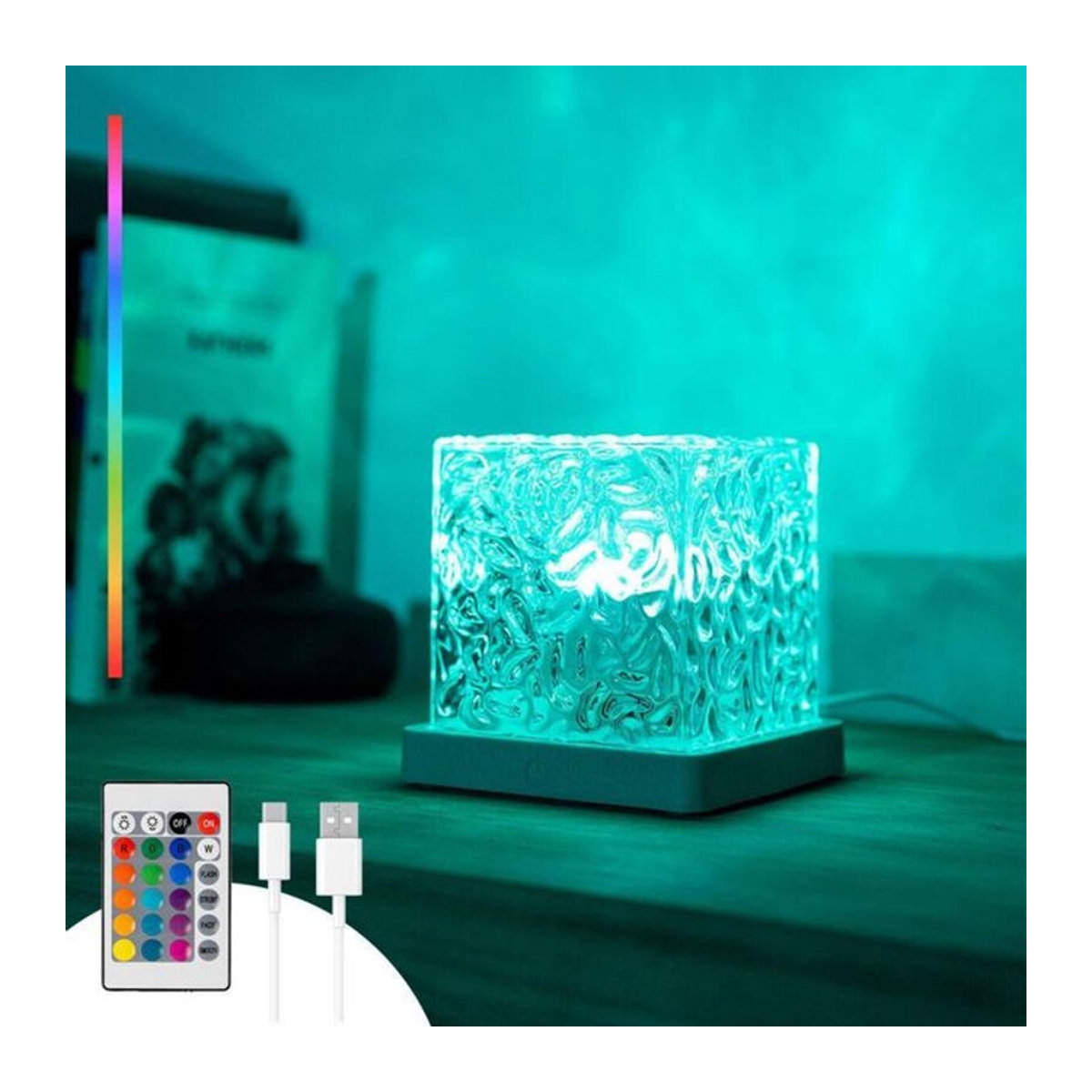 InnovaGoods Boralamp LED-Projektor mit Fernbedienung, grau, wiederaufladbar - Bild 1
