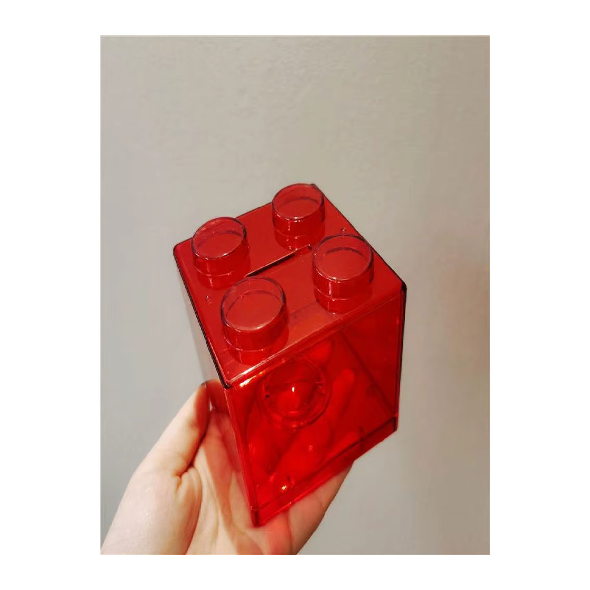 INS Sparschwein aus transparentem Kunststoff in Blau und Mehrfarbig als Spielzeug-Geschenk für Kinder - Bild 4