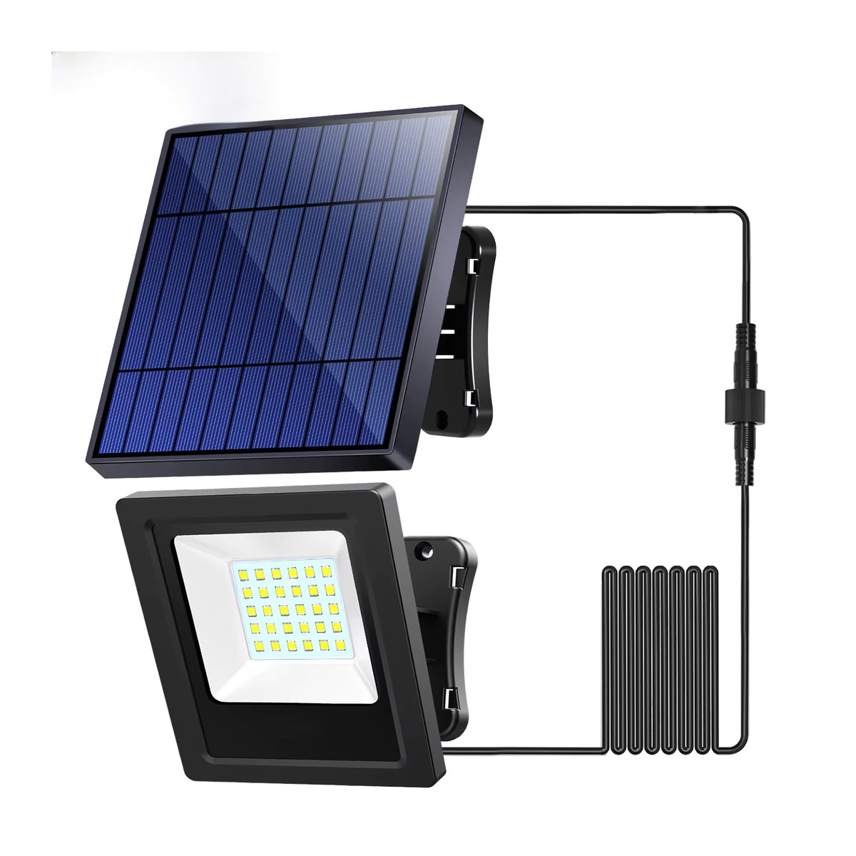 Intelamp Solar-Sicherheitsleuchte für den Außenbereich, moderne Wandleuchte in Schwarz, IP65 wasserdicht - Bild 7