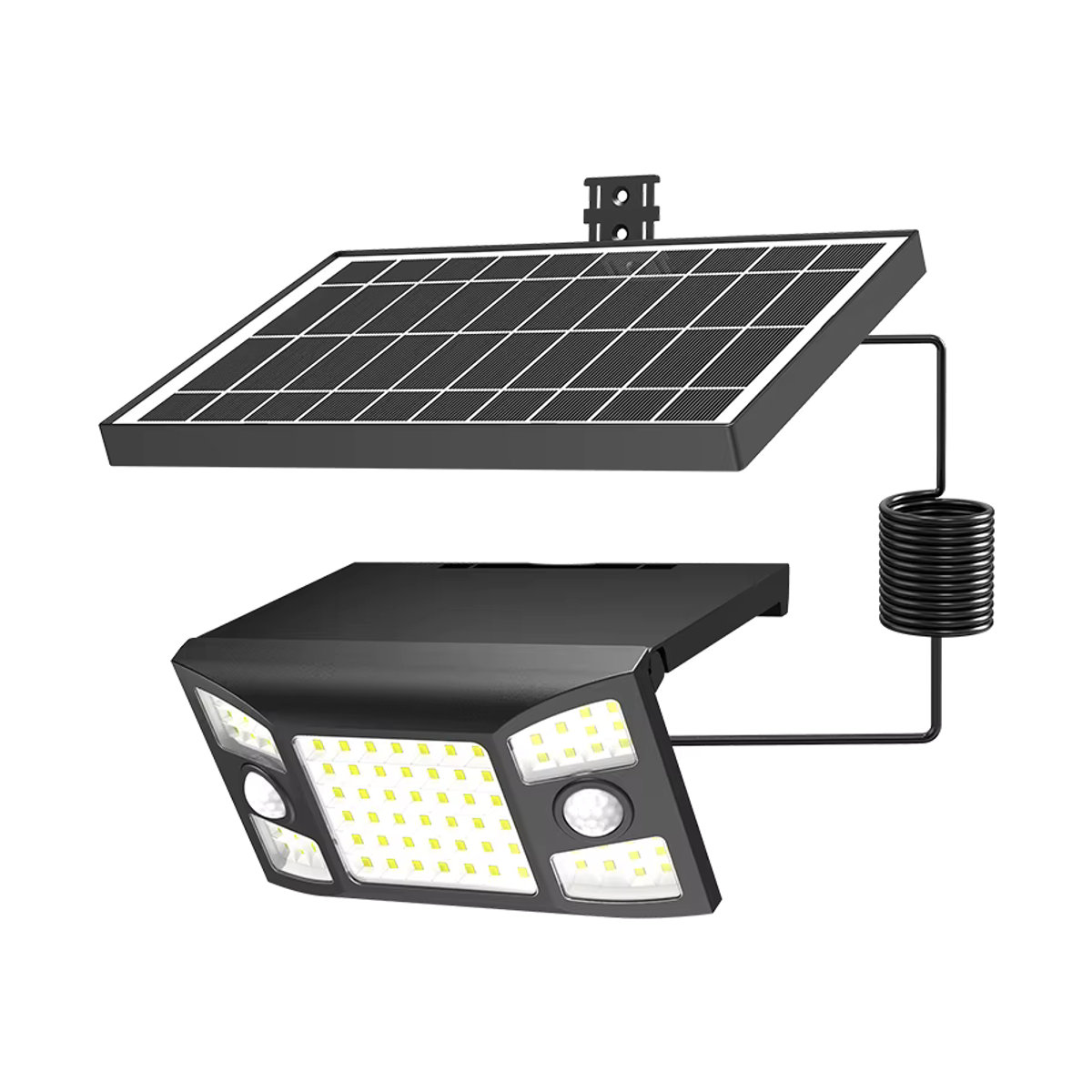 intelamp Solarleuchte Schwarz mit 1300 lm LED, 4000 mAh und zwei Sensoren für den Außenbereich - Bild 7