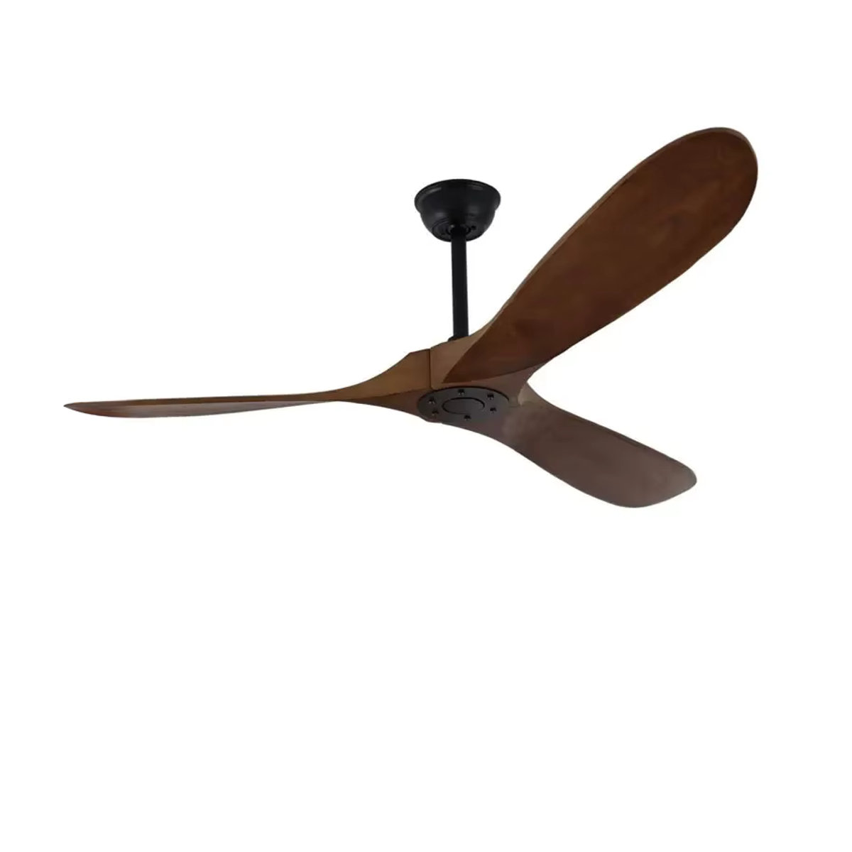 Intelligenter LED-Deckenventilator von ludengchaoshi in Braun mit warmweißem Licht und umkehrbarem Motor für Sommer und Winter - Bild 1