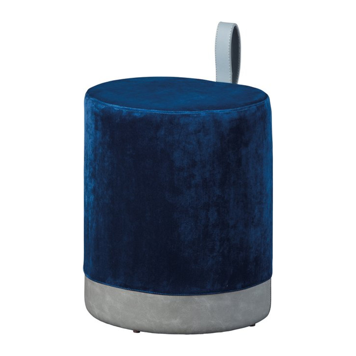 Inter Link Barhocker Osane aus Samt in Blau oder Grau Modern mit Griff - Bild 1