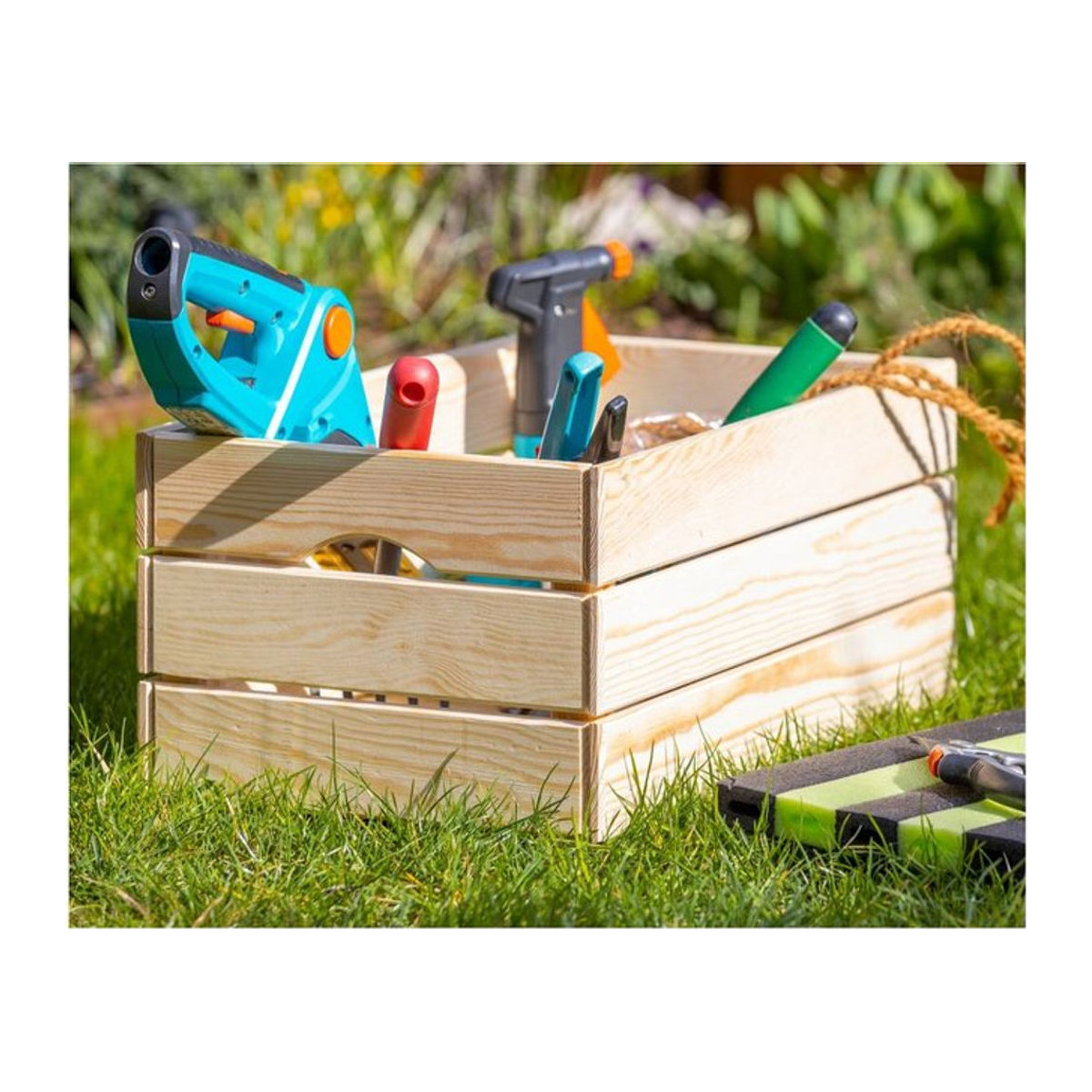 Inter Link Holzkiste Valloni L Spielzeugkiste aus Holz in Braun und Beige B/H/L: 31,5 x 23 x 65 cm - Bild 1