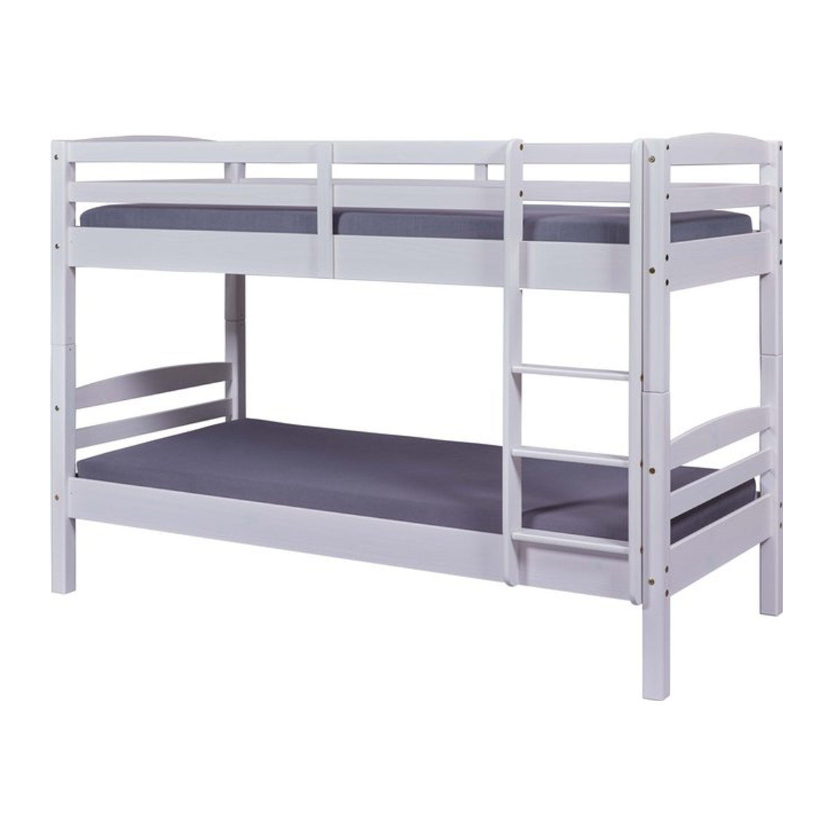 Inter Link Kinder Etagenbett Annika aus Kiefer Massivholz in Weiß, B/T/H: 90 x 190 x 146,5 cm - Bild 1