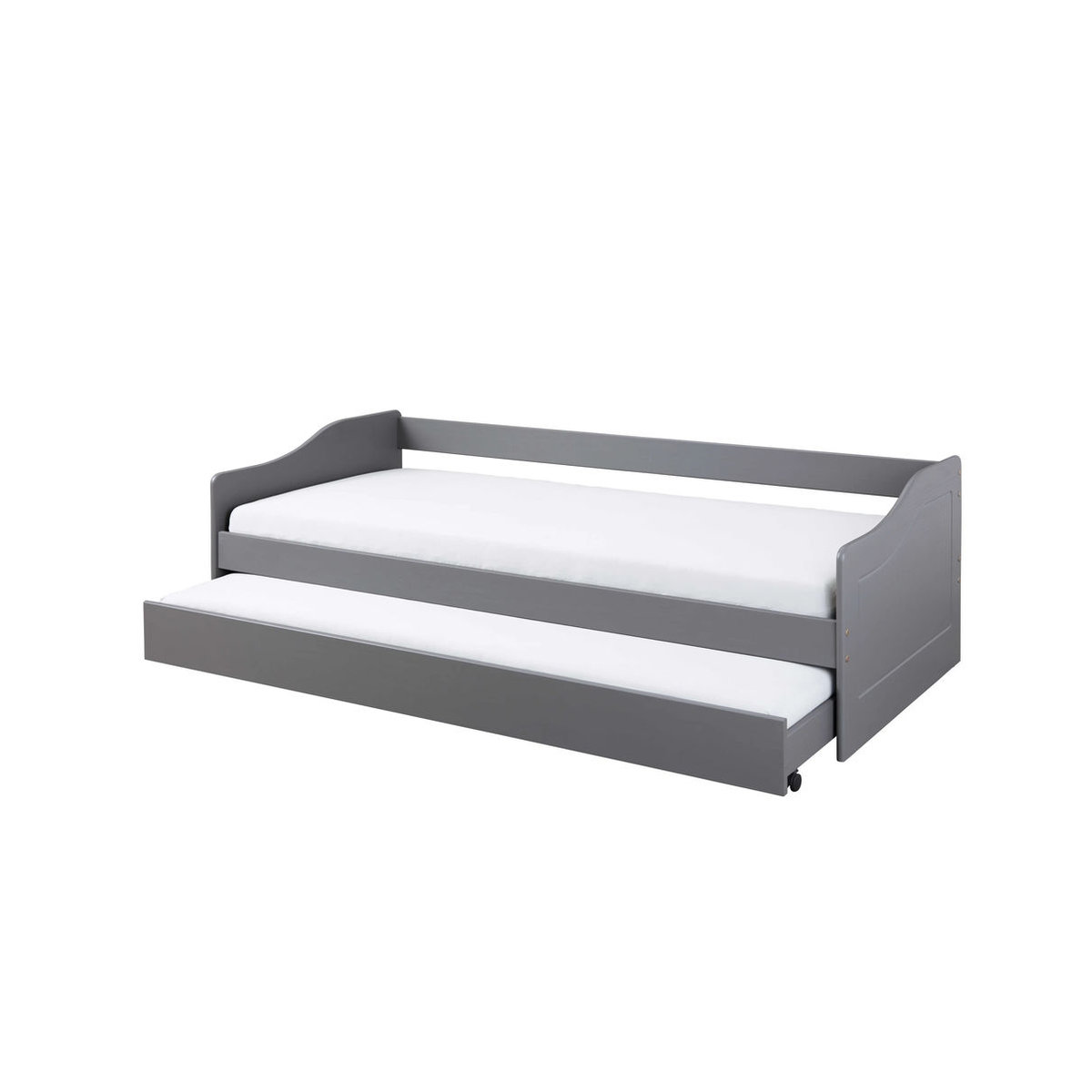 Inter Link Kinderbett Leonie mit Ausziehbett aus Kiefer Massivholz, Grau, B: 90 cm, L: 200 cm - Bild 2
