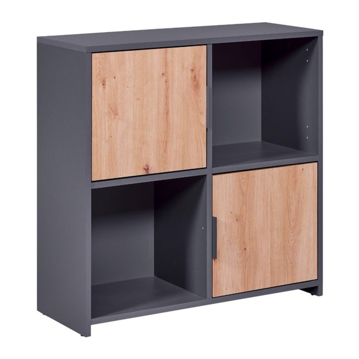 Inter Link Kommode und Bücherregal Pepeto in Anthrazit und Eiche Artisan Nachbildung - Bild 1