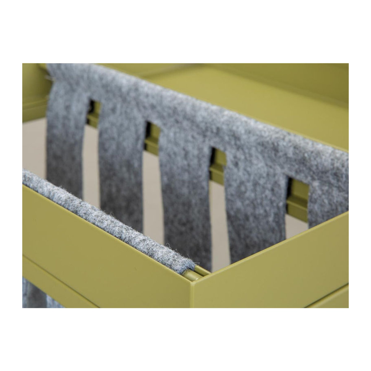 Inter Link Magazinständer Beistelltisch Club NY Modern aus Metall in Braun, Grün und Grau B/H/T: 35 x 40 x 35 cm - Bild 2
