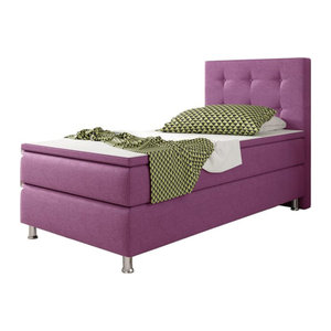 Inter Trading Boxspringbett Köln in Rosa mit Holzgestell, B/T: 90 x 200 cm