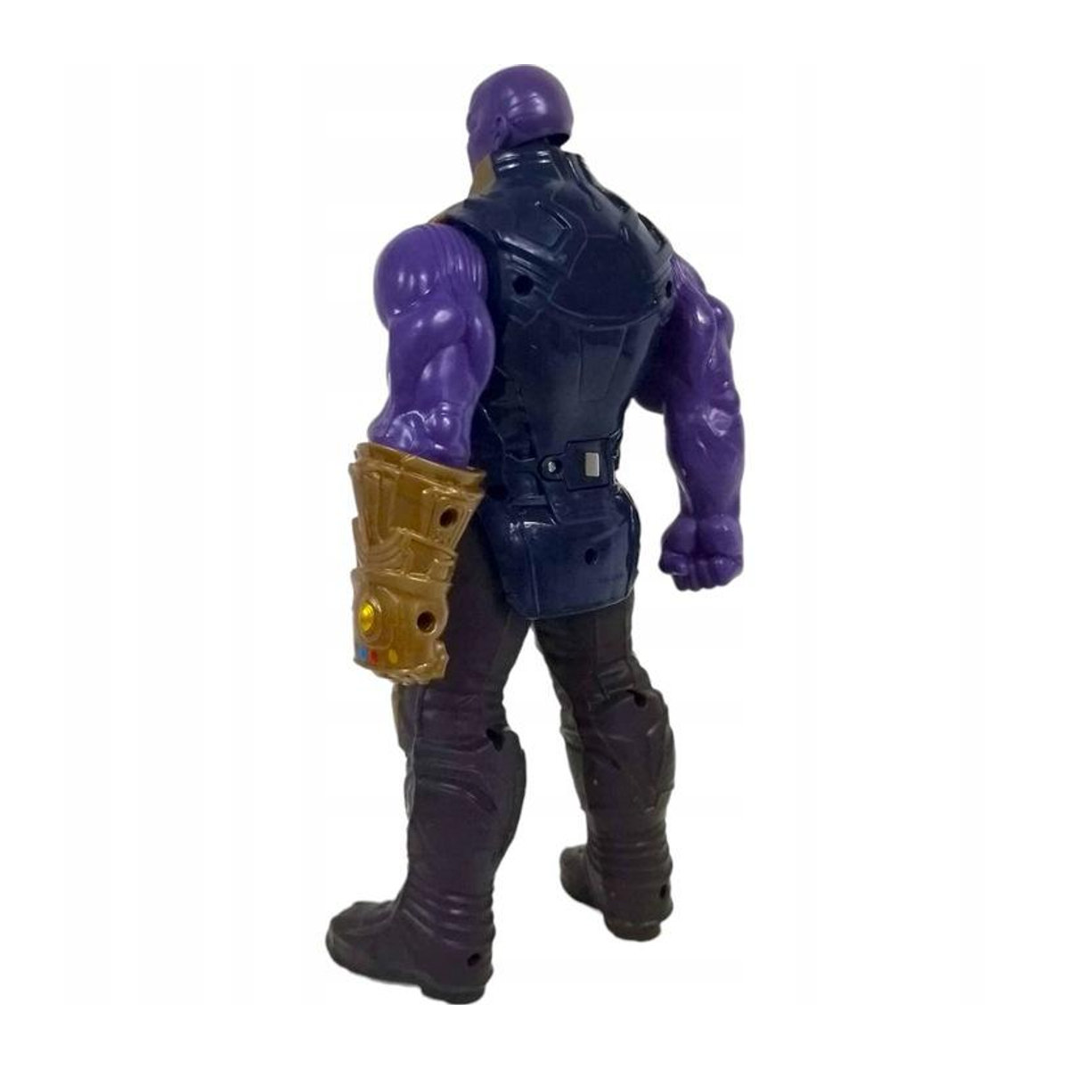 Interaktive Thanos Figur von Super Merchant mit leuchtendem LED-Handschuh, Sound und Beweglichkeit, Farbe Lila, Höhe: 30 cm - Bild 4