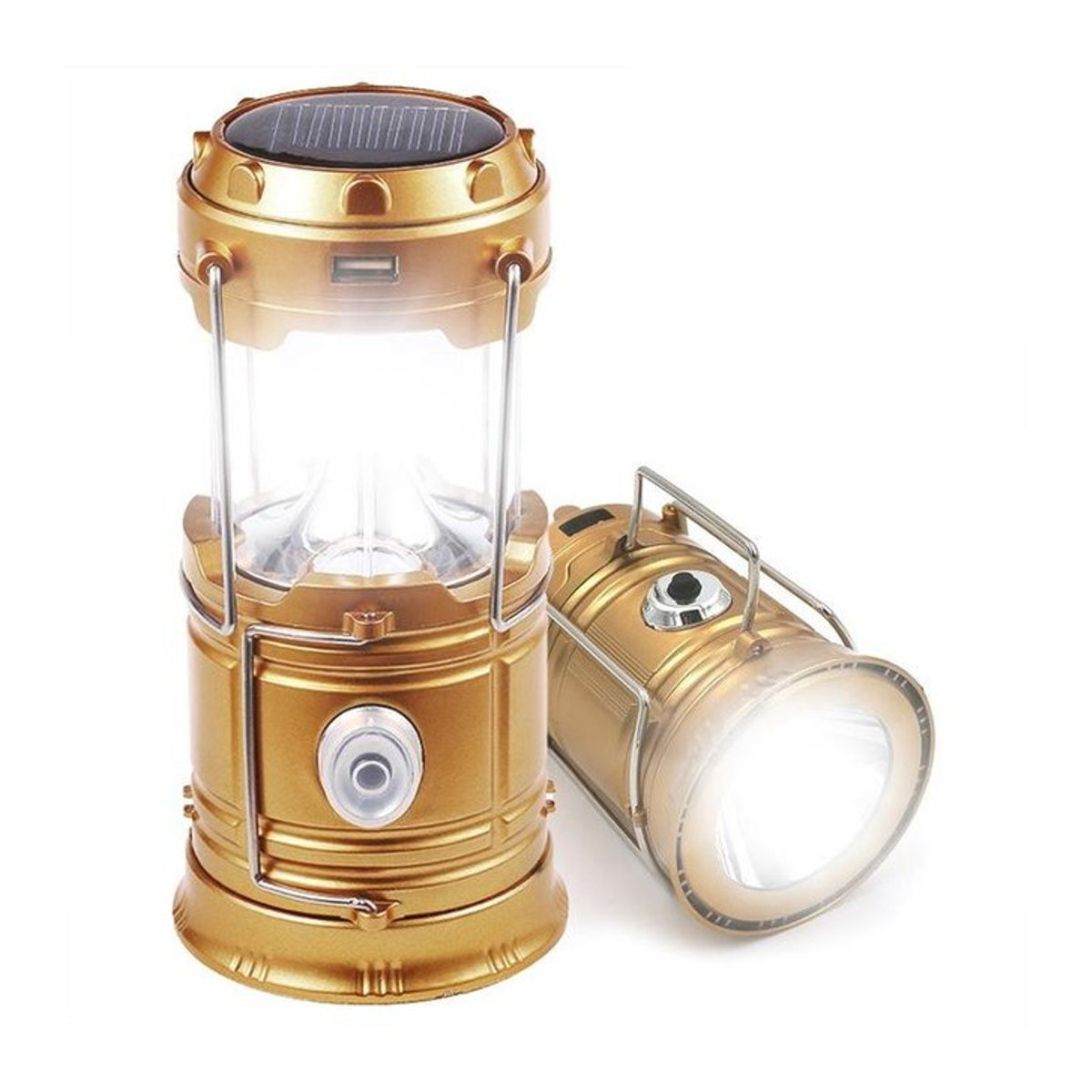 Interlook LED-Reiseleuchte Camping-Taschenlampe Solar Retro - Bild 1