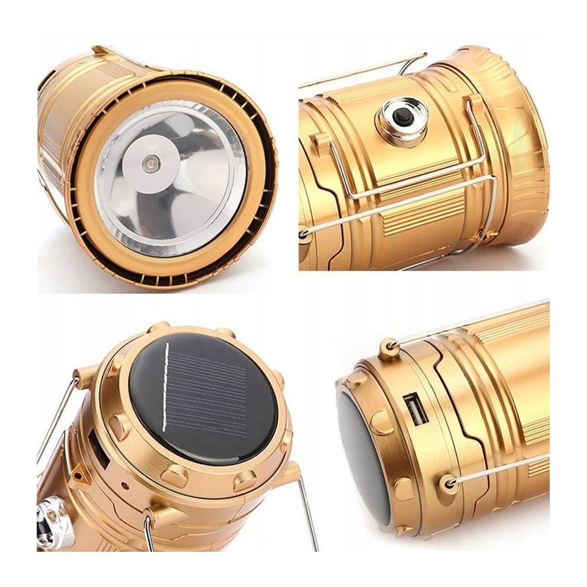 Interlook LED-Reiseleuchte Camping-Taschenlampe Solar Retro - Bild 5