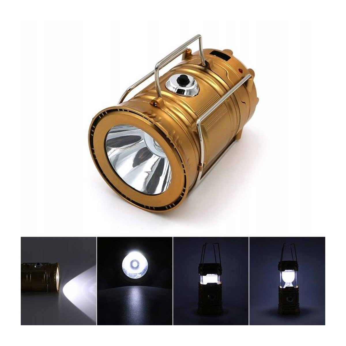 Interlook LED-Reiseleuchte Camping-Taschenlampe Solar Retro - Bild 7