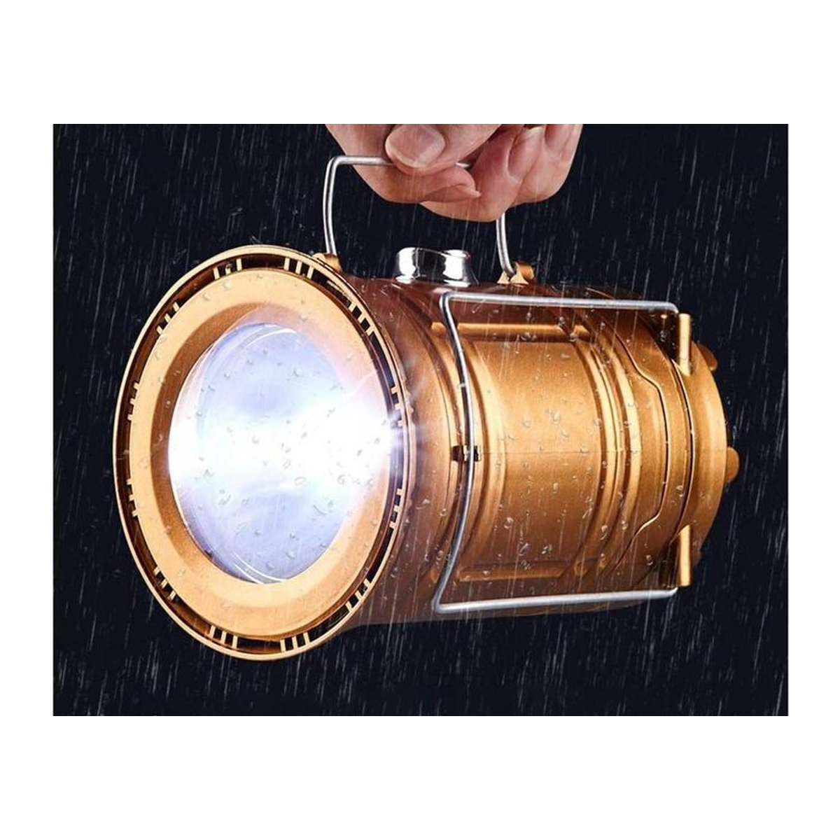 Interlook LED-Reiseleuchte Camping-Taschenlampe Solar Retro - Bild 8