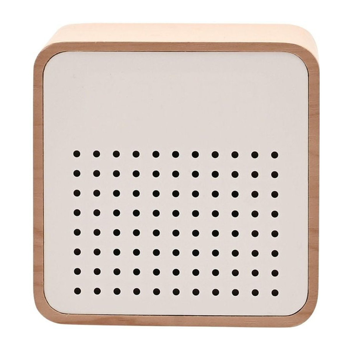 Interval Holz Wecker mit Bluetooth Lautsprecher in Weiß - Bild 1