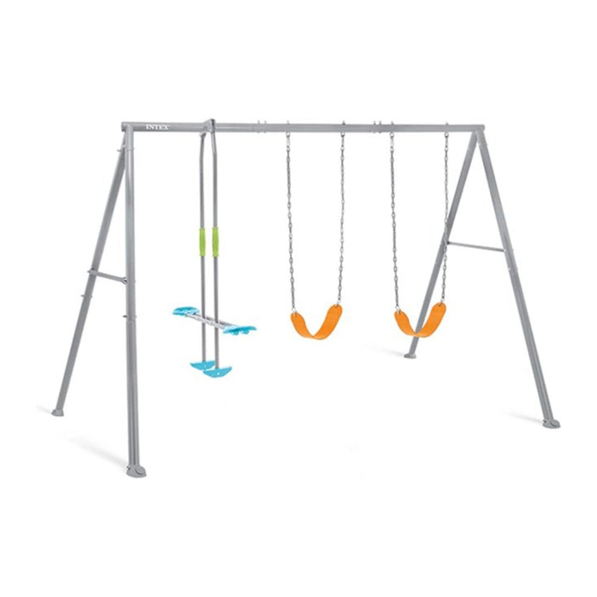 Intex 3er Schaukel-Set Hollywoodschaukel mit Stahlrahmen in Silber, B/T/H: 343 x 254 x 211 cm - Bild 1