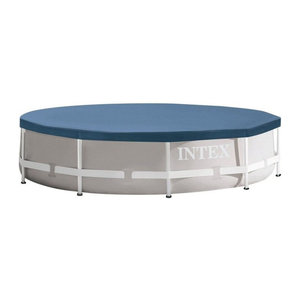 Intex Abdeckplane aus Kunststoff für Frame Pool in Blau, Durchmesser: 457 cm