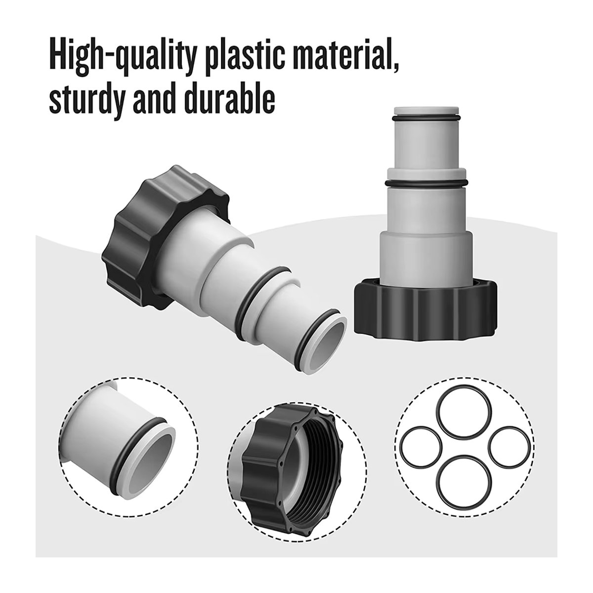 Intex ARU Kunststoff-Poolschlauchadapter mit Gewinde für Filterpumpen von alloet - Bild 4