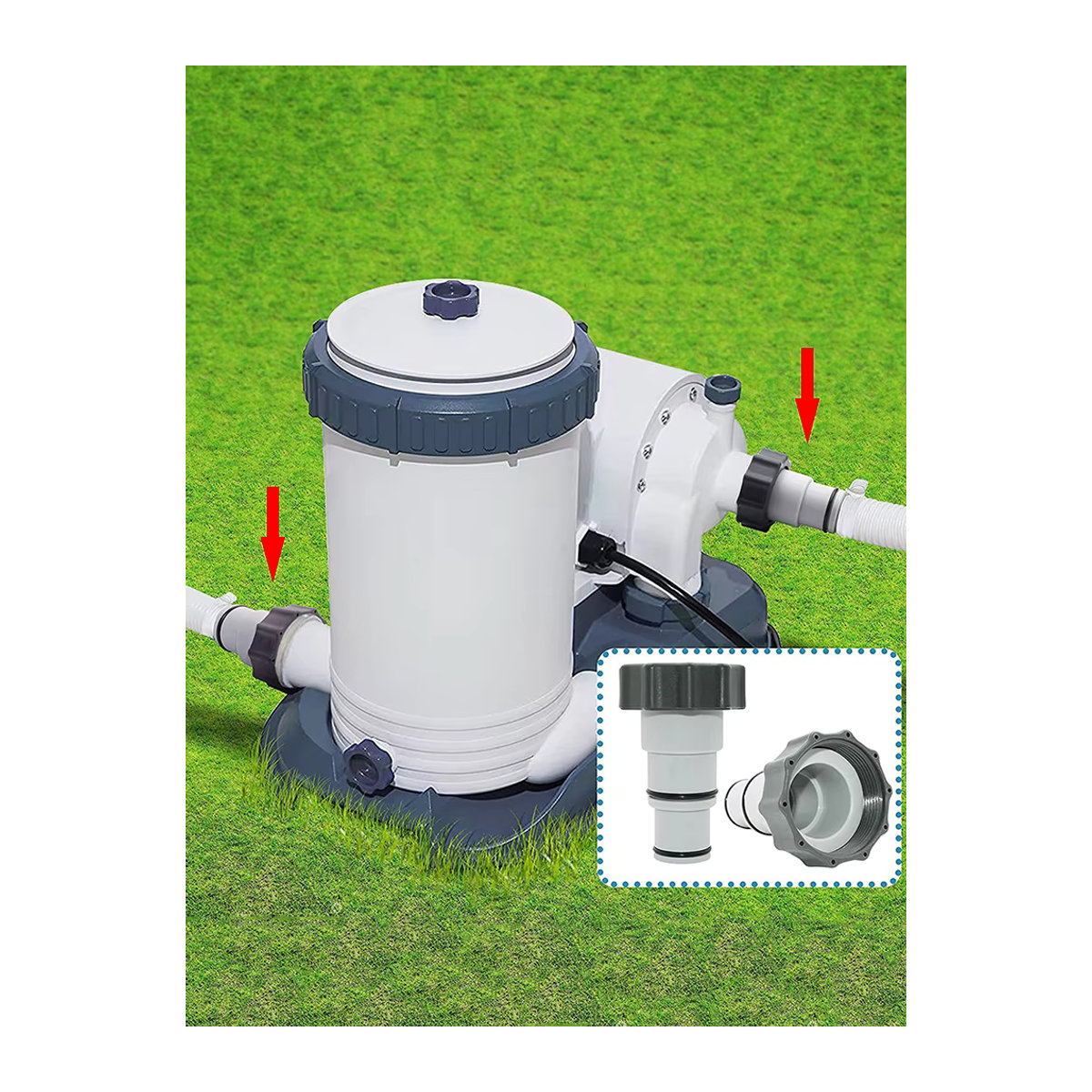 Intex ARU Kunststoff-Poolschlauchadapter mit Gewinde für Filterpumpen von alloet - Bild 7