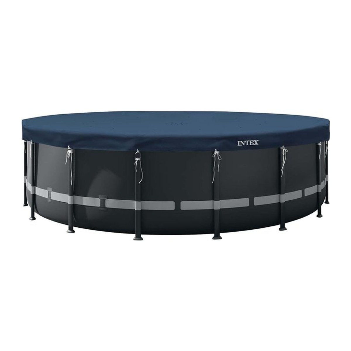Intex Deluxe Pool Abdeckplane rund Blau Durchmesser: 549 cm mit 20 cm Überhang - Bild 1