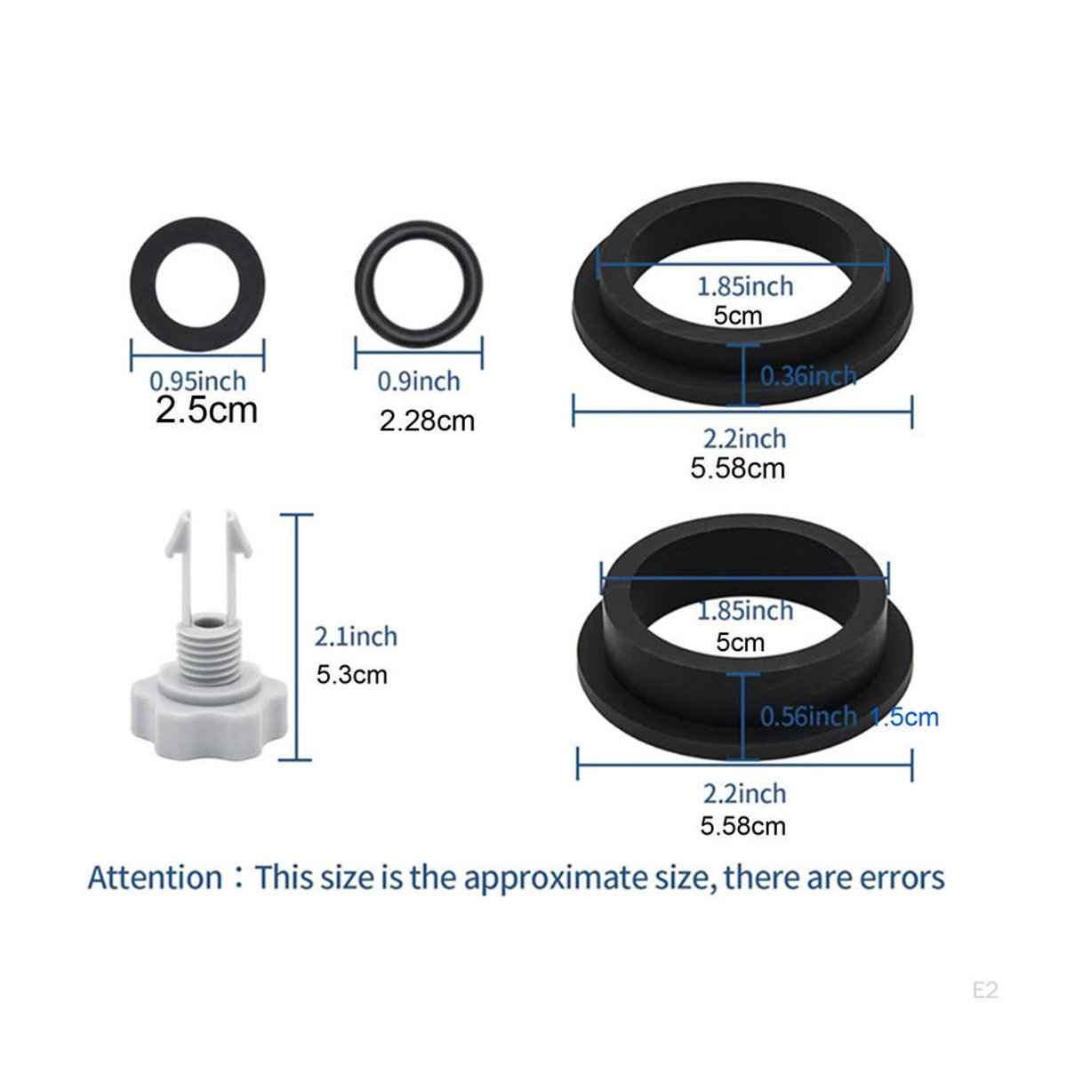 Intex Dichtungsteile-Set für Sandfilterpumpen mit O-Ringen und Dichtungssatz aus Kunststoff, Schwarz, 25013 - Bild 2
