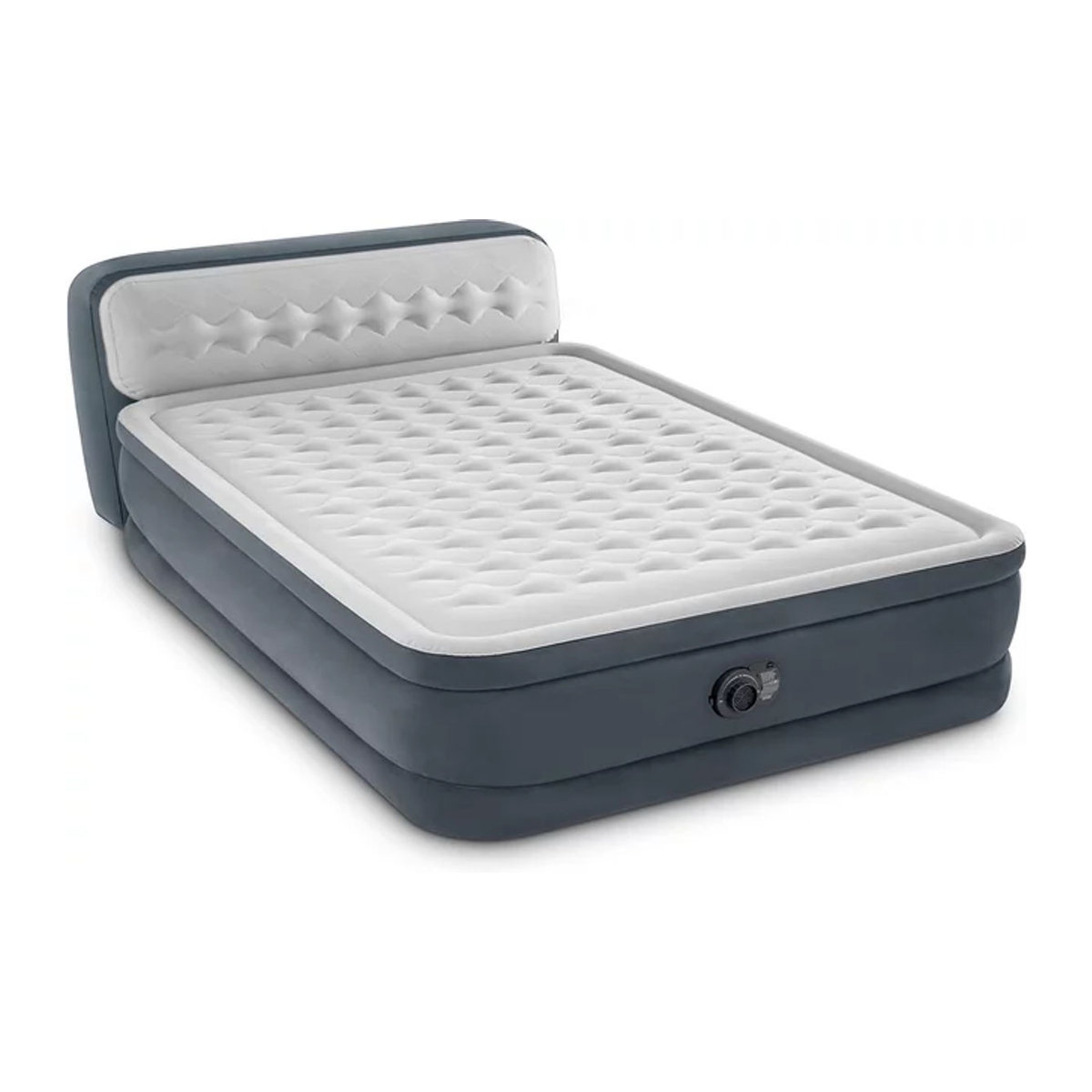 Intex DuraBeam UltraPlush Headboard Luftbett in Weiß und Grau, B: 152 cm, L: 236 cm, H: 86 cm - Bild 2
