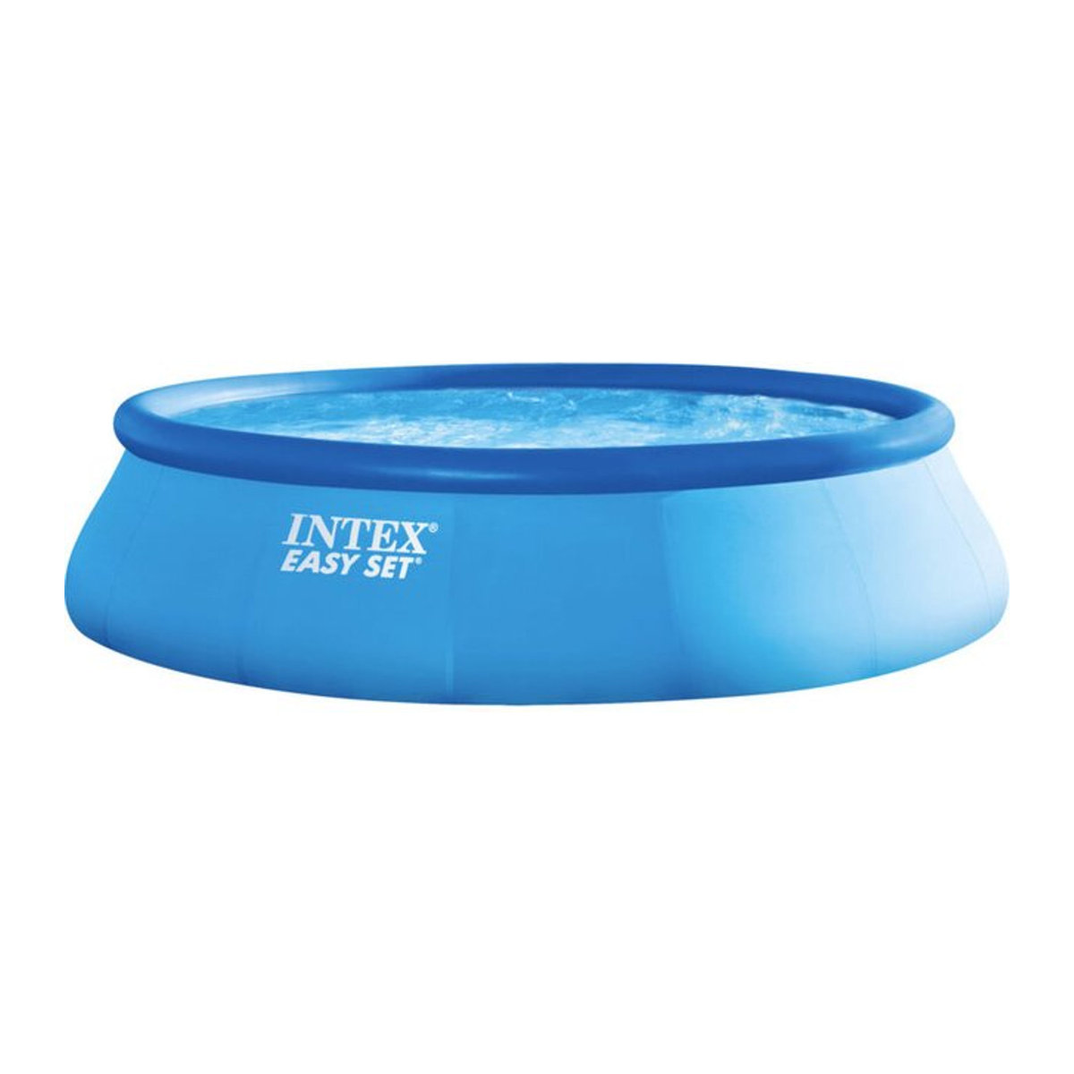 Intex Easy Set Aufstellpool Blau aus Kunststoff und Polyester mit Aufblasring - Bild 1