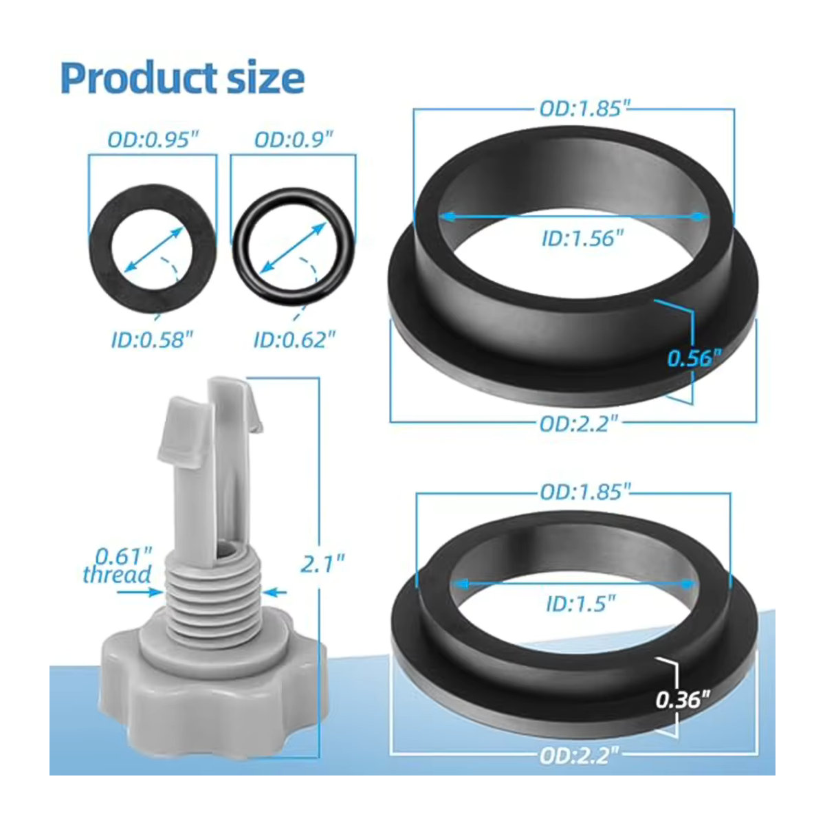 Intex Ersatzteil Set mit O-Ring Dichtungen aus Gummi für Air Release Ventil und Sandfilterpumpe von Intex - Bild 5