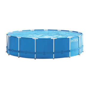Intex Frame Pool Set Rondo, runder Aufstellpool, Blau, Durchmesser: 457 cm, Höhe: 122 cm