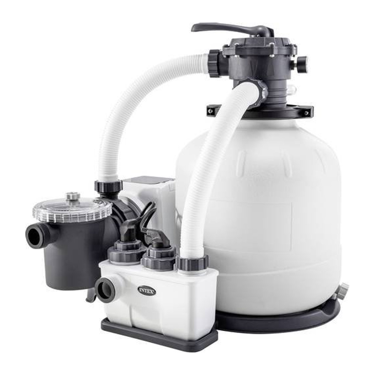 Intex Krystal Clear ECO Sandfilteranlage mit Salzwassersystem, Weiß/Schwarz - Bild 1