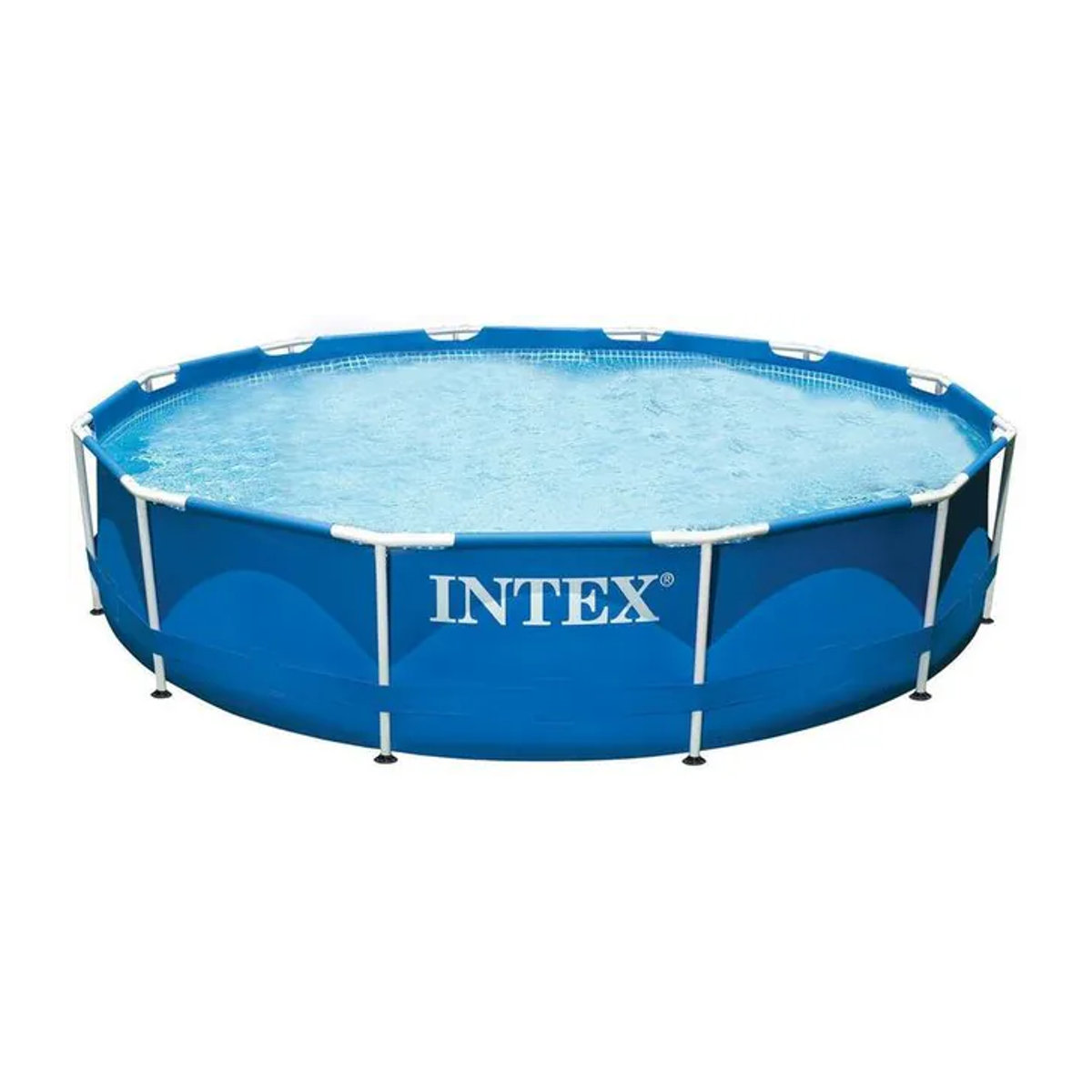Intex Metal Frame Rundpool aus Kunststoff in Blau Ø366 x 76 cm - Bild 1