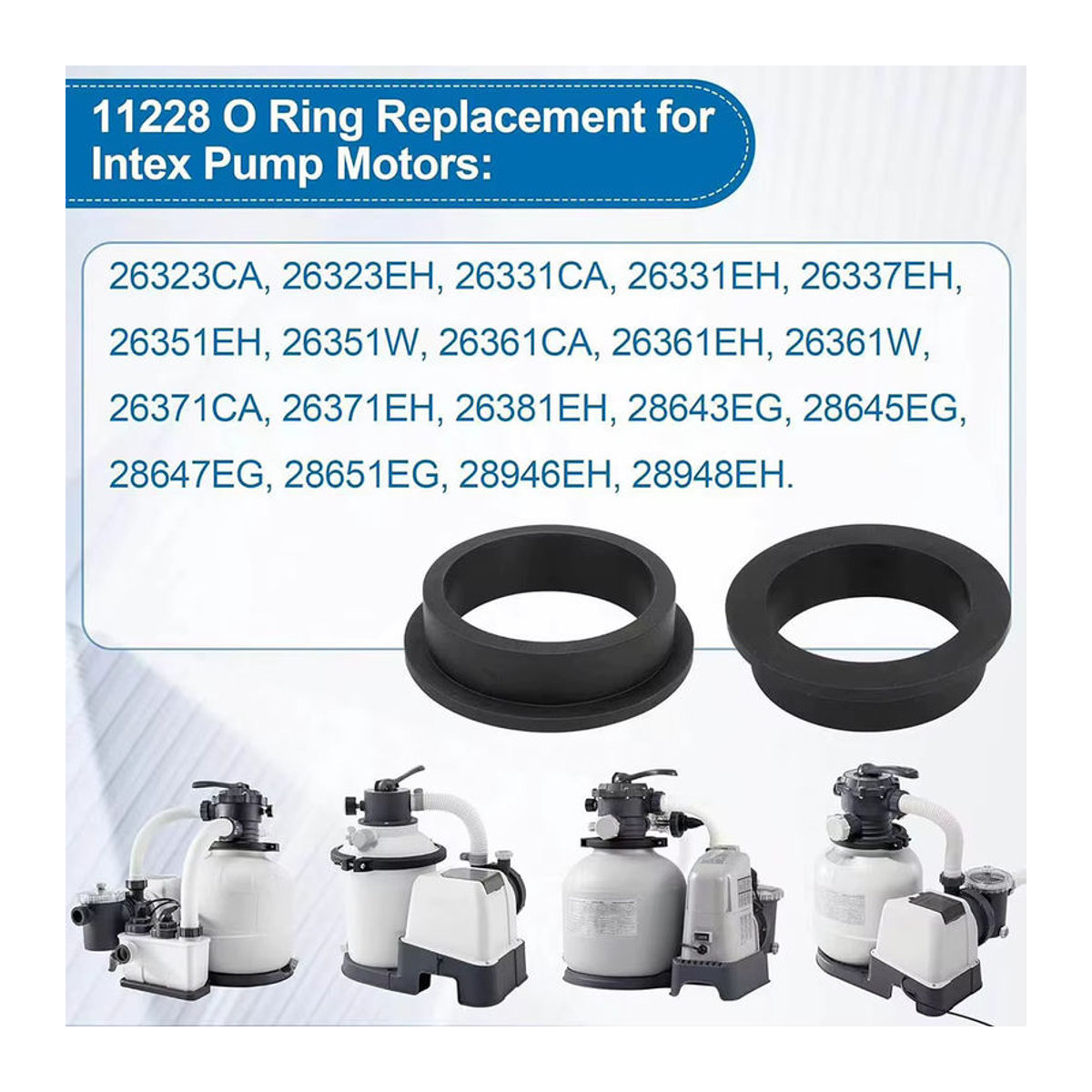 Intex O-Ring Dichtung 11228 aus Gummi Schwarz für Sandfilterpumpen Ersatzteil für Poolzubehör - Bild 3