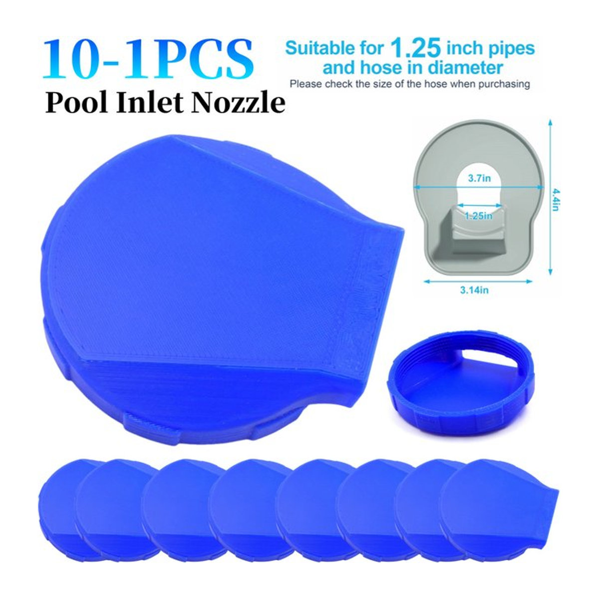 Intex Pool Rücklaufdüse aus Kunststoff für Schwimmbecken im 1er- oder 10er-Set - Bild 1