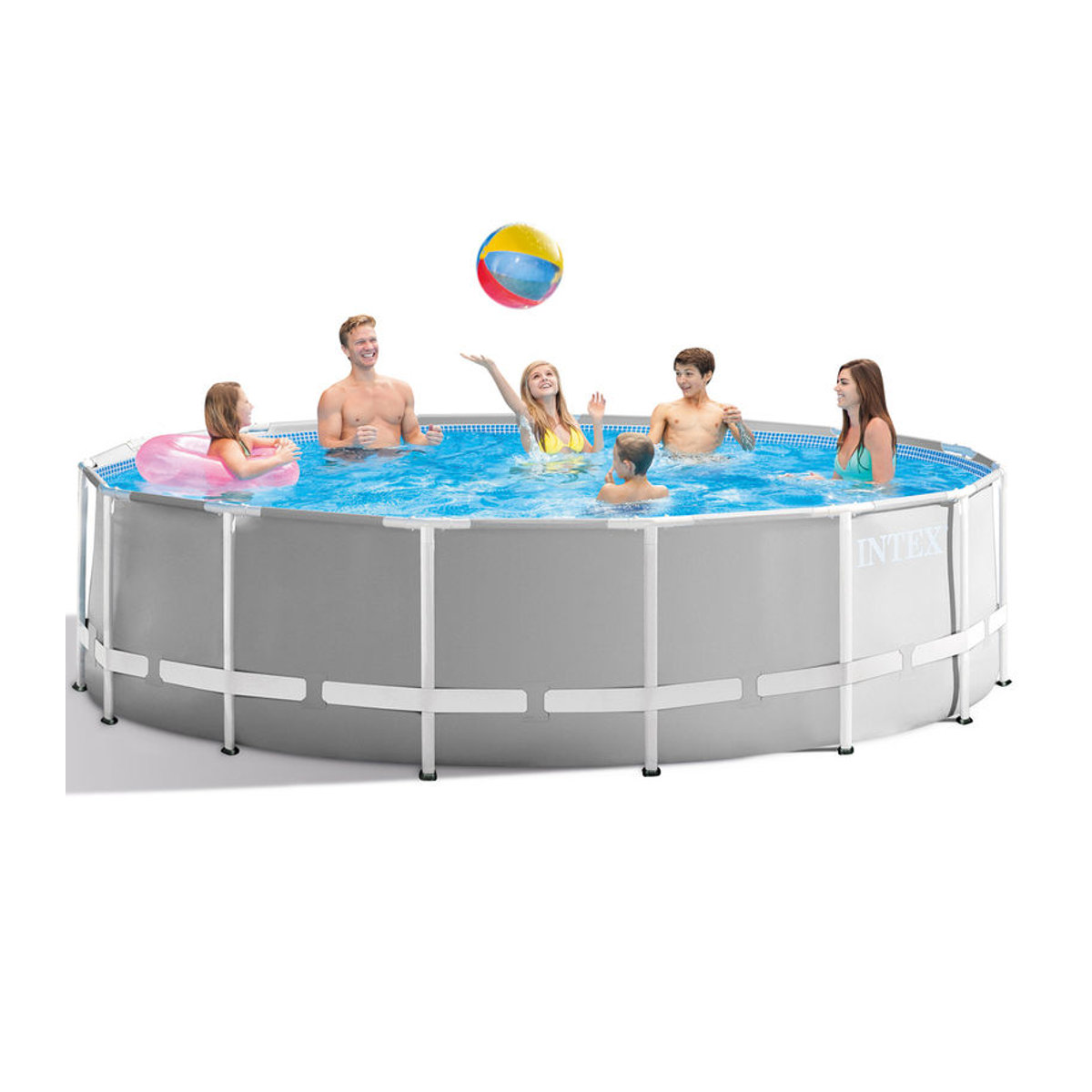 Intex Prism Rondo Frame Pool Set Grau aus Stahl und Kunststoff Durchmesser: 457 cm, Höhe: 122 cm - Bild 2