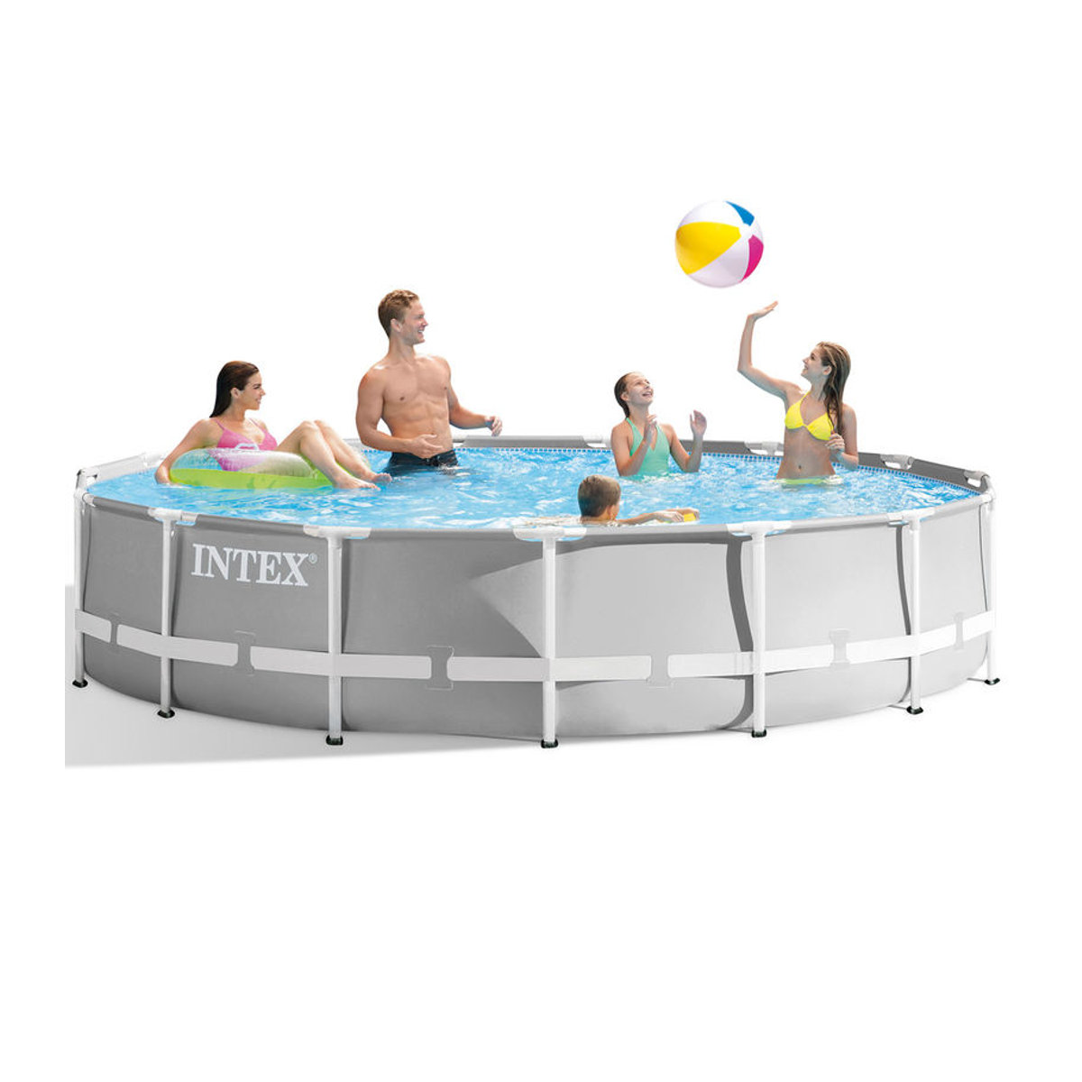 Intex Prism Rondo Rundpool in Grau und Blau, Durchmesser: 457 cm, Höhe: 107 cm - Bild 2