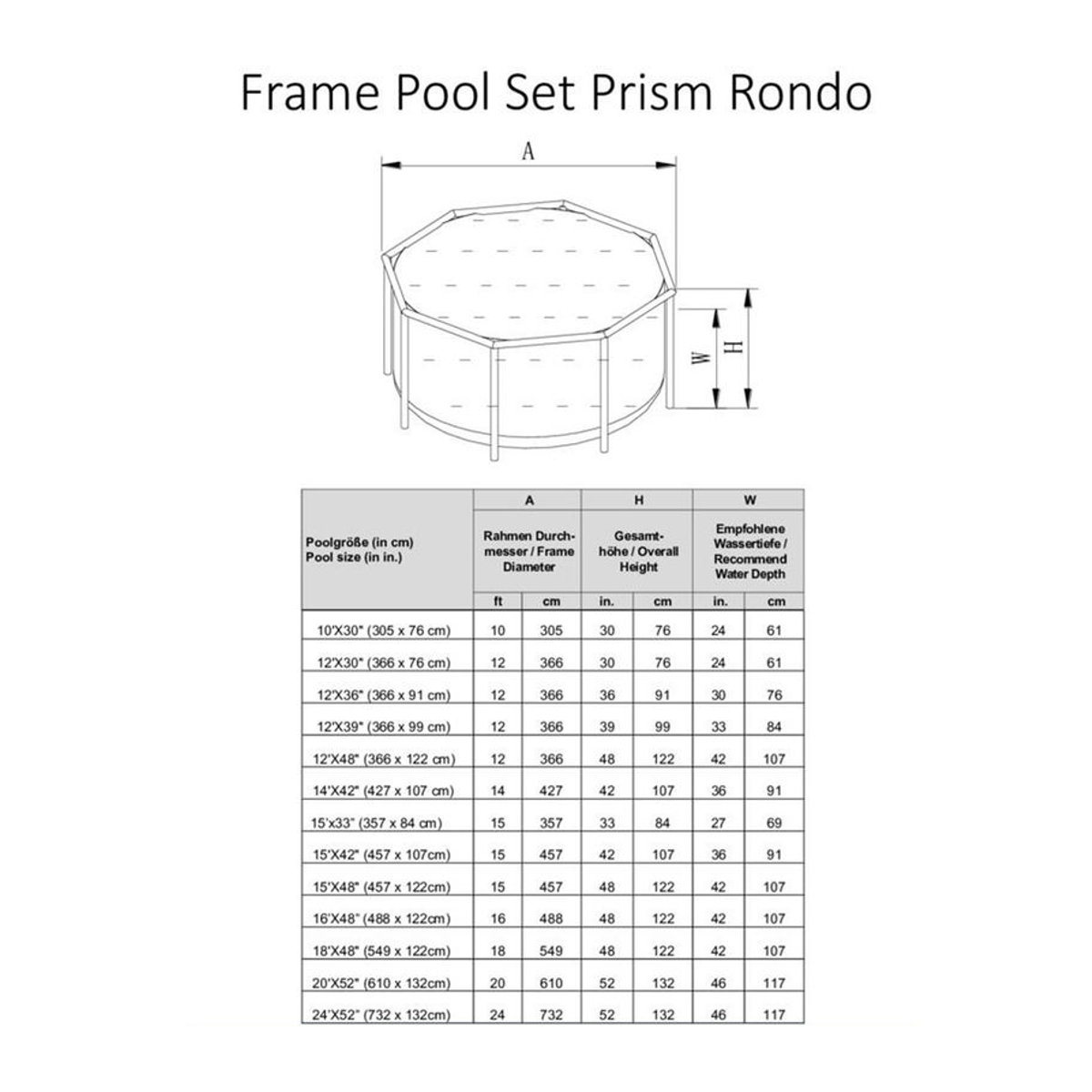 Intex Prism Rondo Rundpool in Grau und Blau, Durchmesser: 457 cm, Höhe: 107 cm - Bild 4
