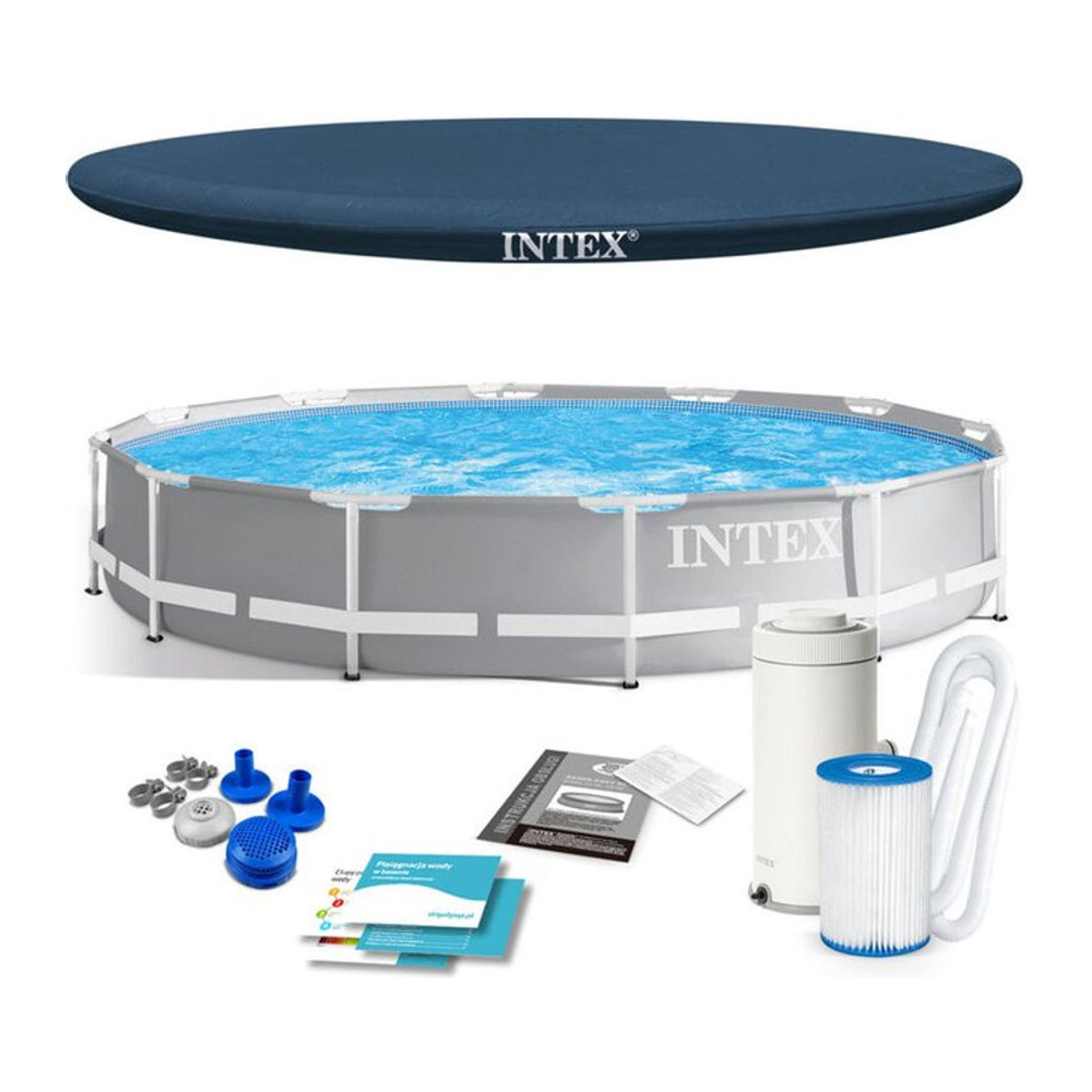 Intex Rahmen-Gartenpool 4-in-1 Blau B: 366 cm, H: 76 cm - Bild 1