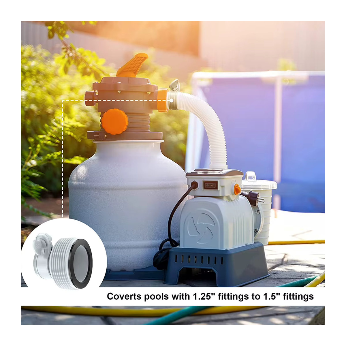 Intex Schlauchadapter Typ B für Aufstellpools 1,25 Zoll auf 1,5 Zoll - Bild 2