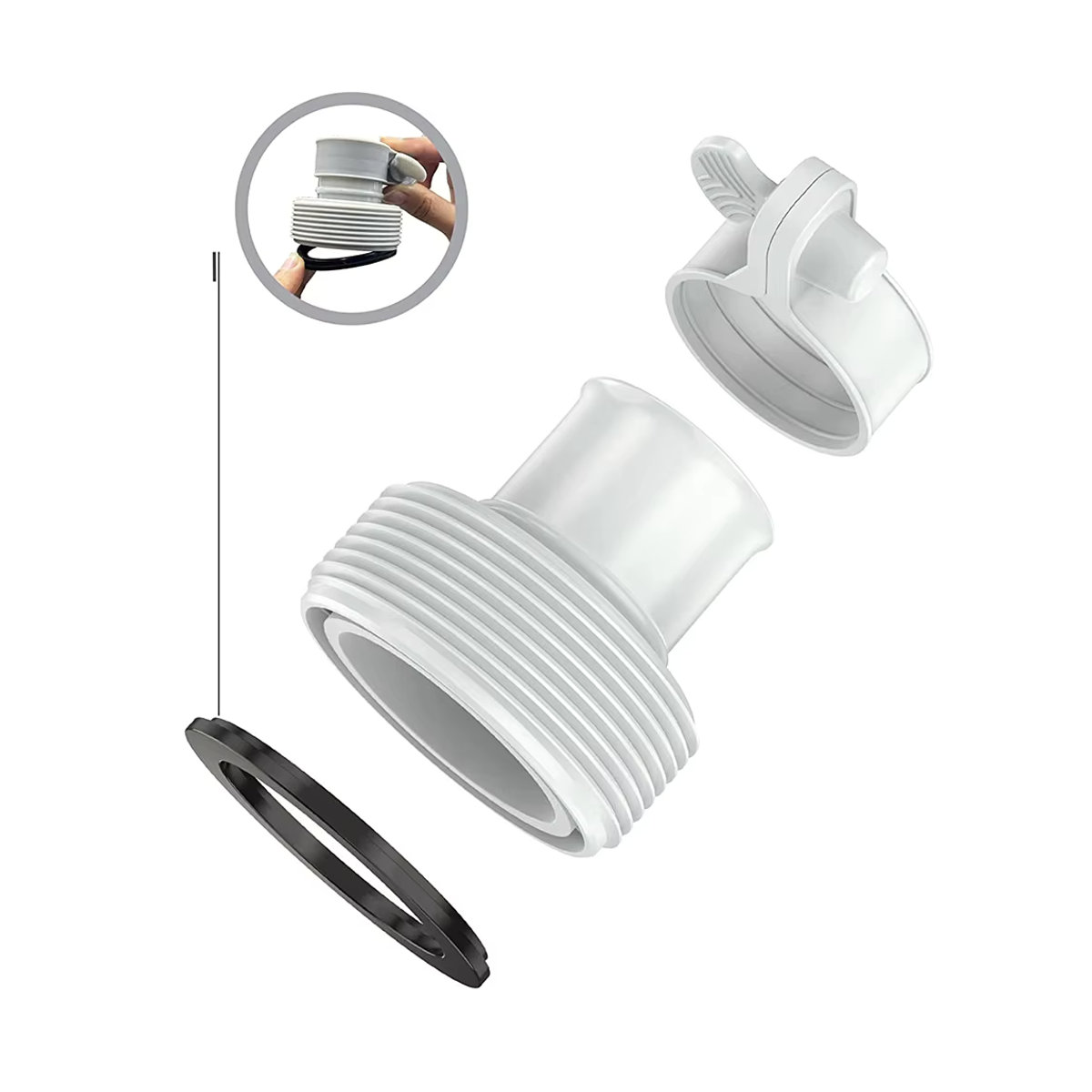 Intex Schlauchadapter Typ B für Aufstellpools 1,25 Zoll auf 1,5 Zoll - Bild 4