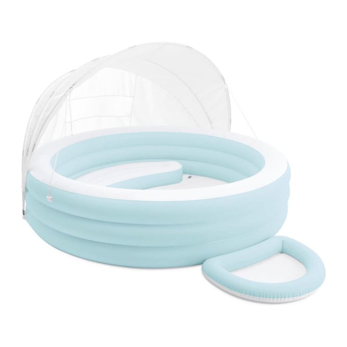 Intex Swimcenter Canopy Lounge aufblasbarer Pool mit Sonnendach in Blau - Bild 1
